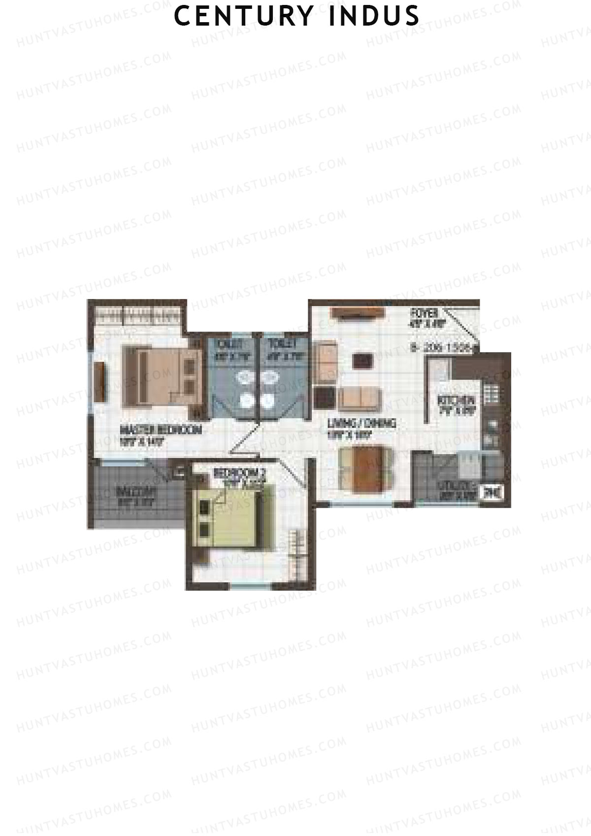 Century Indus Wing B Unit 6 Floor Plan