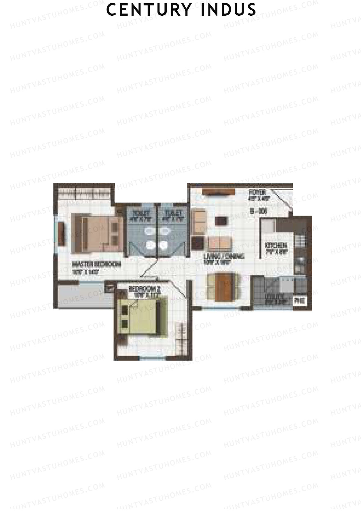 Century Indus Wing B Unit 6 Floor Plan