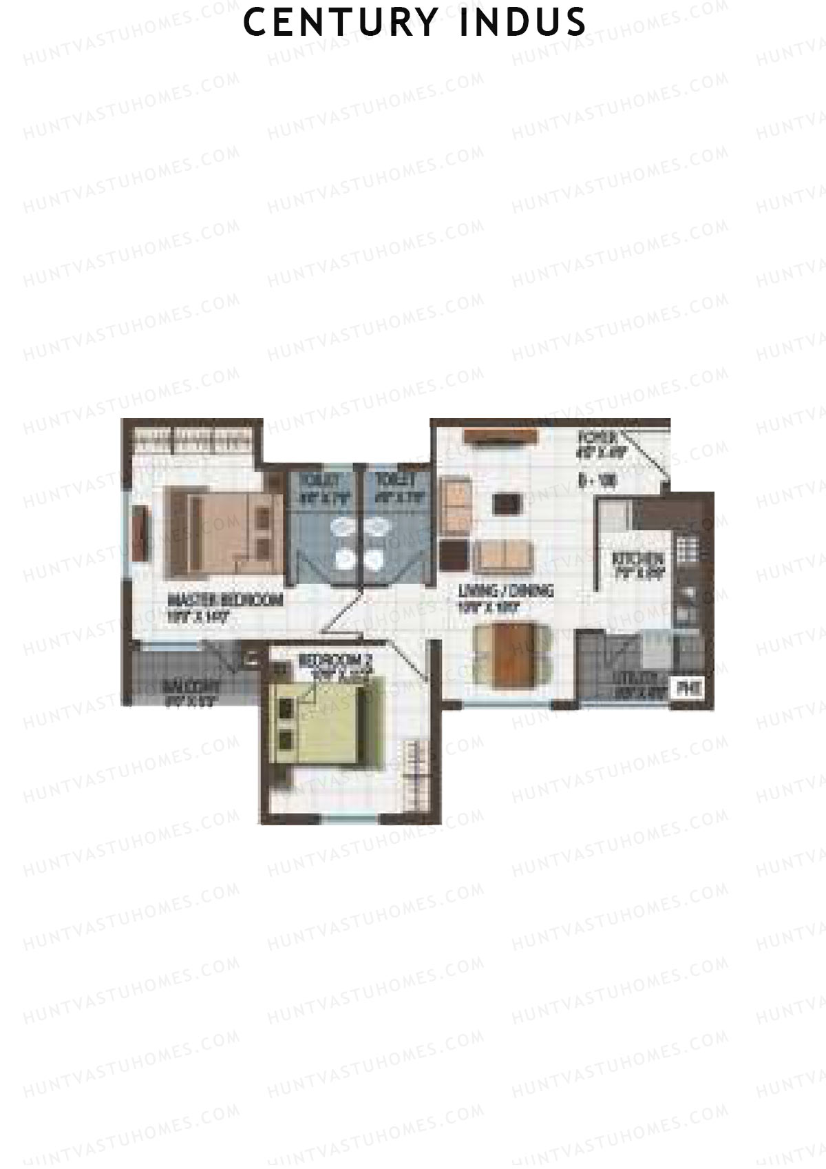Century Indus Wing B Unit 6 Floor Plan