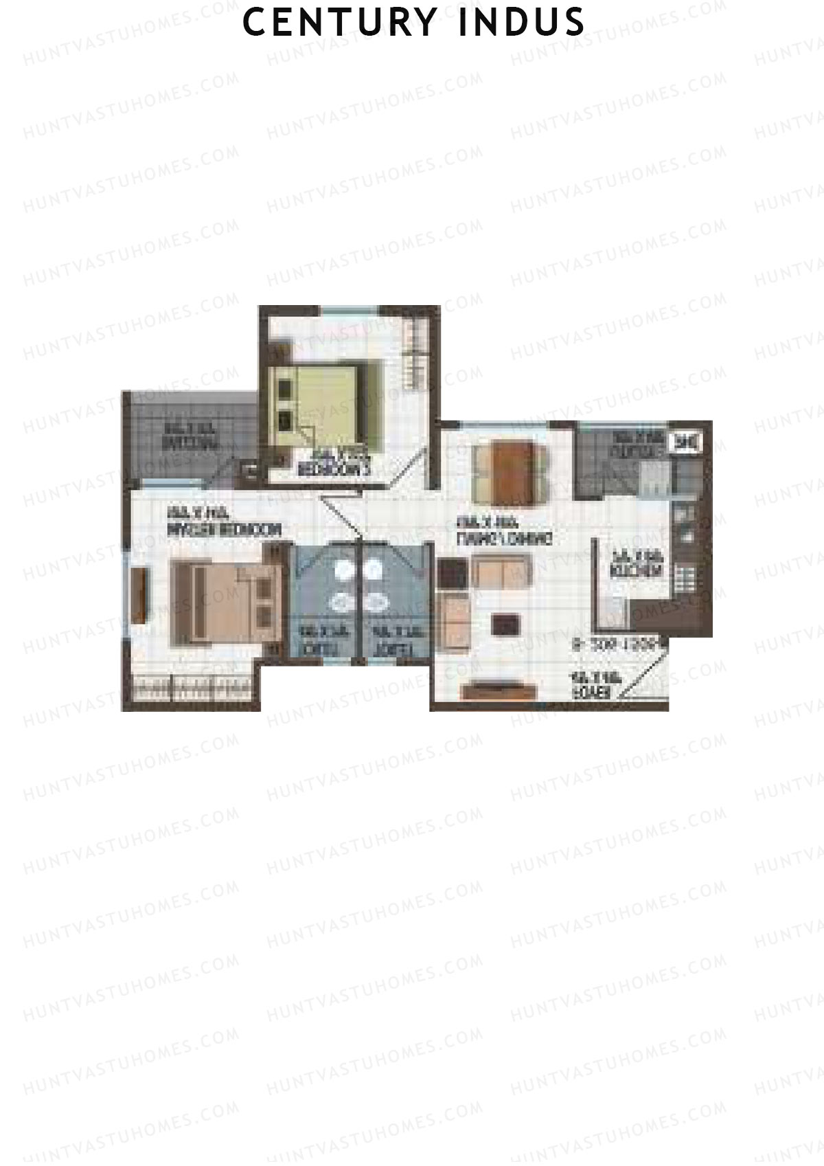 Century Indus Wing B Unit 7 Floor Plan