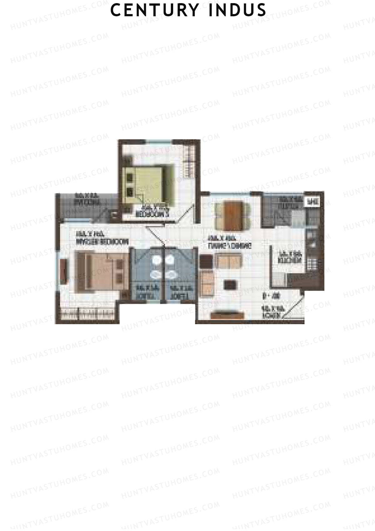 Century Indus Wing B Unit 7 Floor Plan