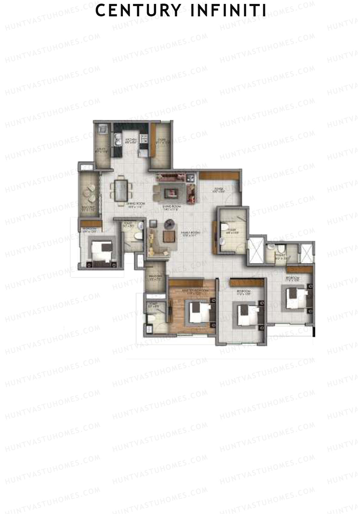 Century Infiniti Wing D Unit 2 (Type D) Floor Plan