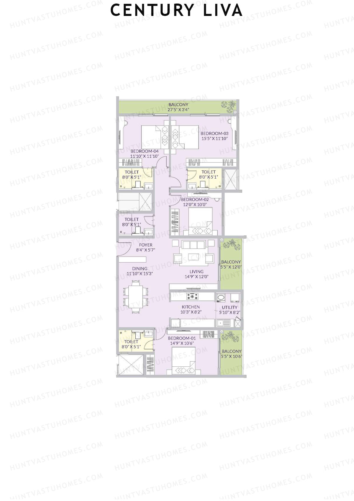 Century Liva Block A Unit 10 Floor Plan