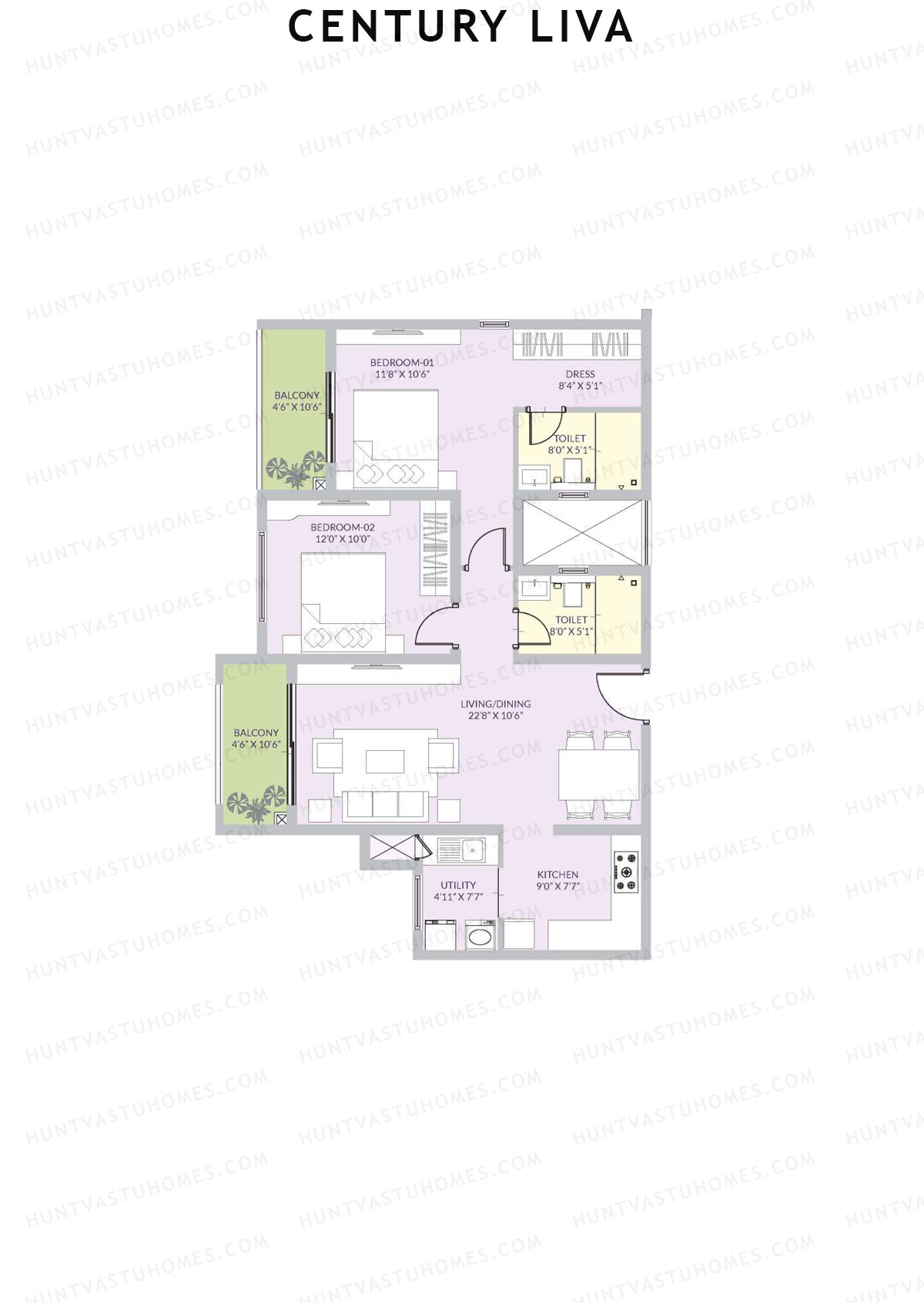 Century Liva Block A Unit 11 Floor Plan