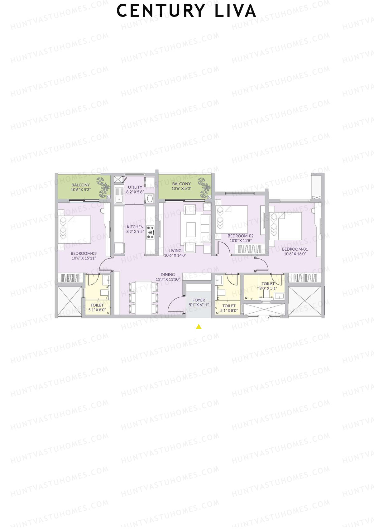 Century Liva Block A Unit 15 Floor Plan