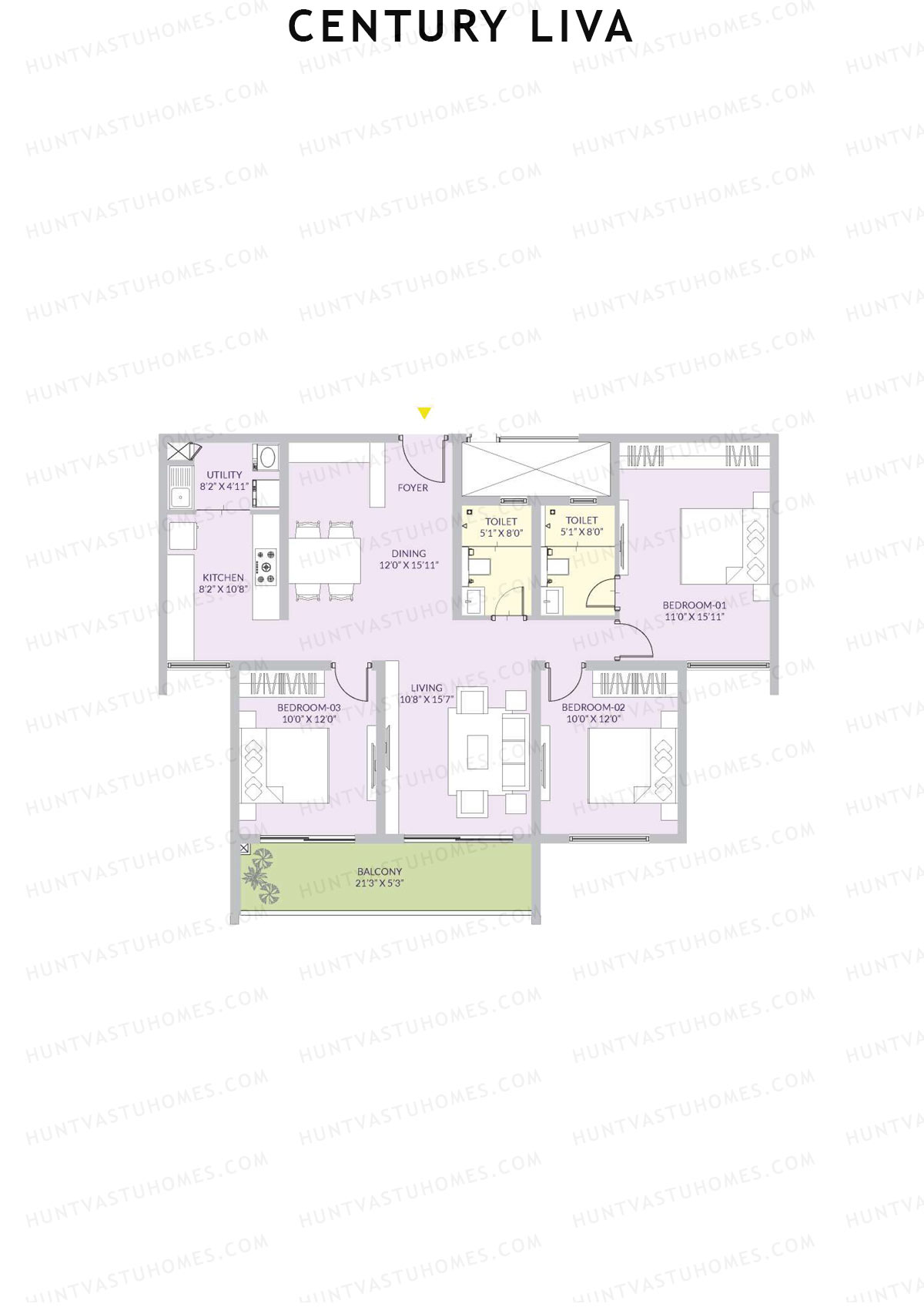 Century Liva Block A Unit 4 Floor Plan