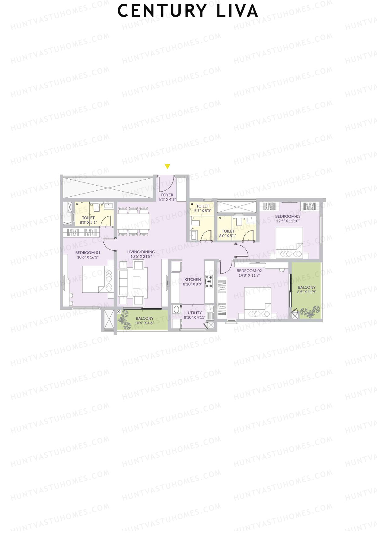 Century Liva Block A Unit 9 Floor Plan