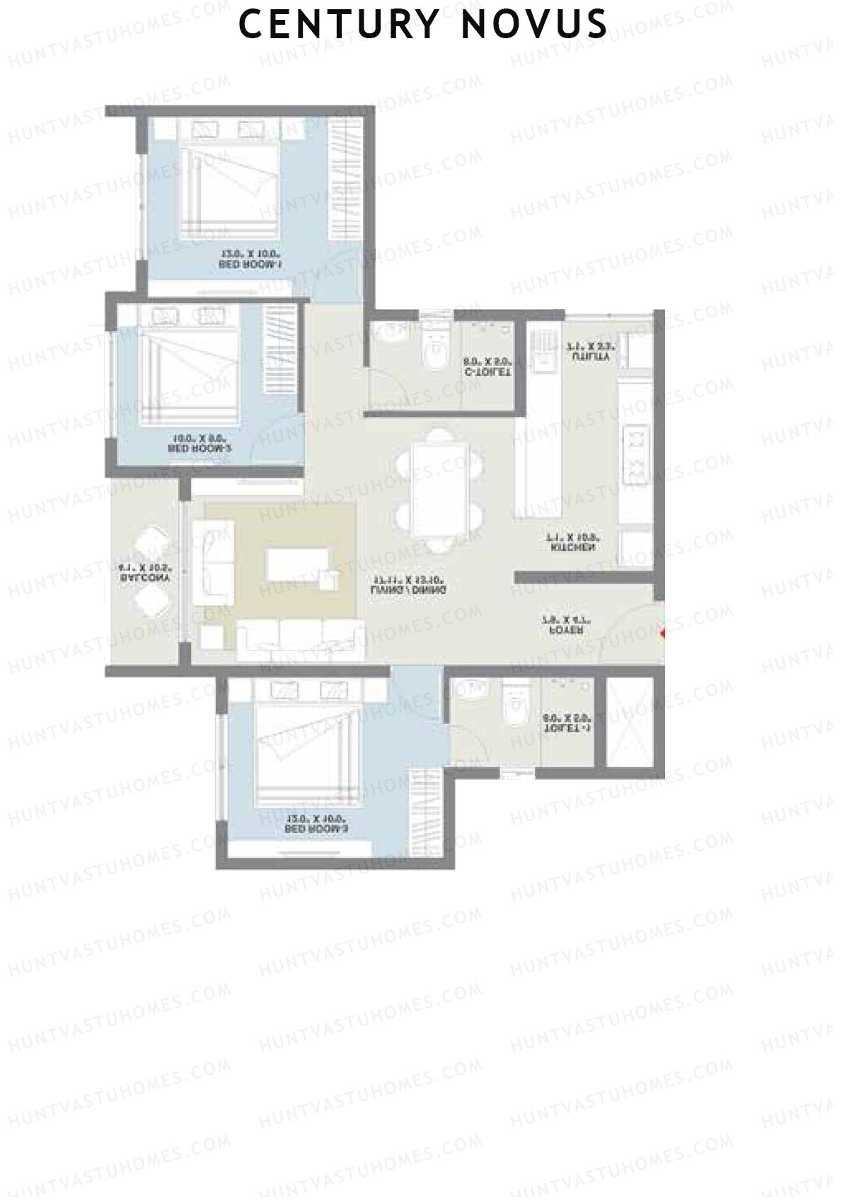 Century Novus Tower A Unit 10 (Type A) Floor Plan