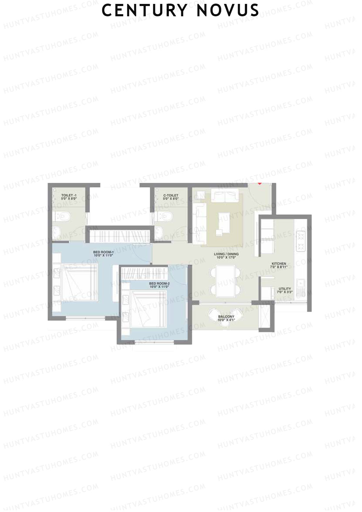 Century Novus Tower A Unit 6 (Type A) Floor Plan