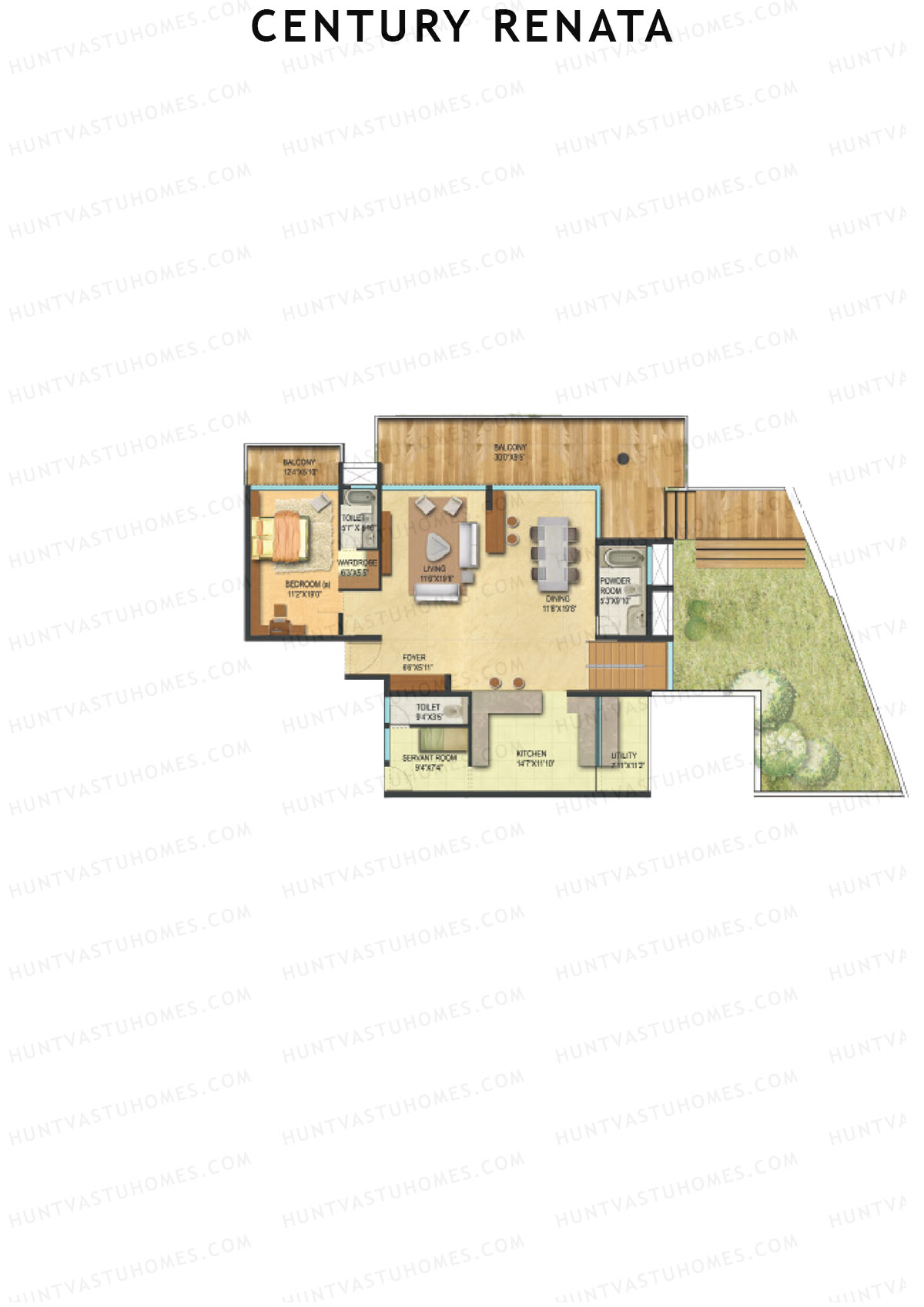 Century Renata Tower 1 Unit 1 (Duplex ) Floor Plan