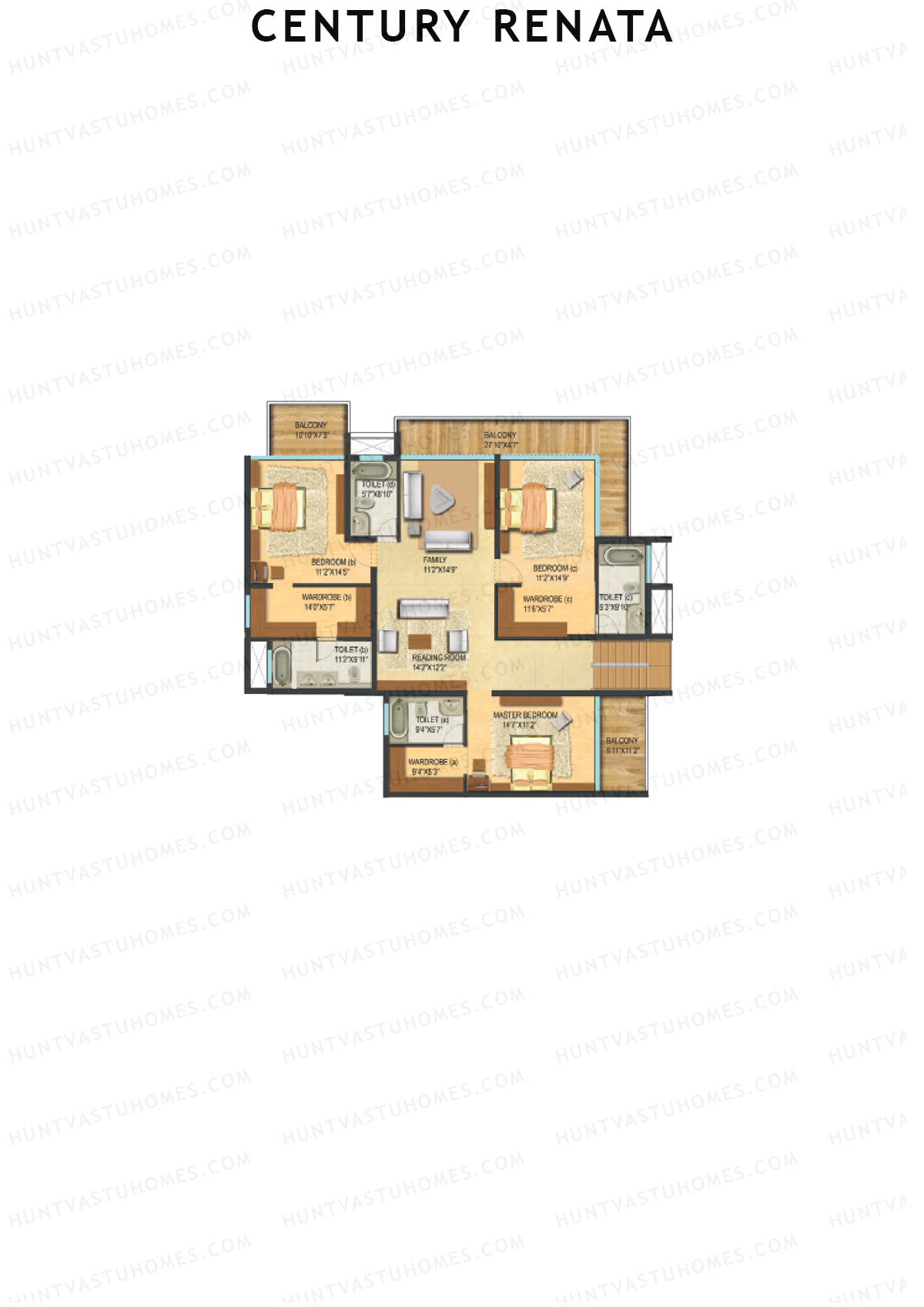 Century Renata Tower 1 Unit 1 (Duplex ) Floor Plan