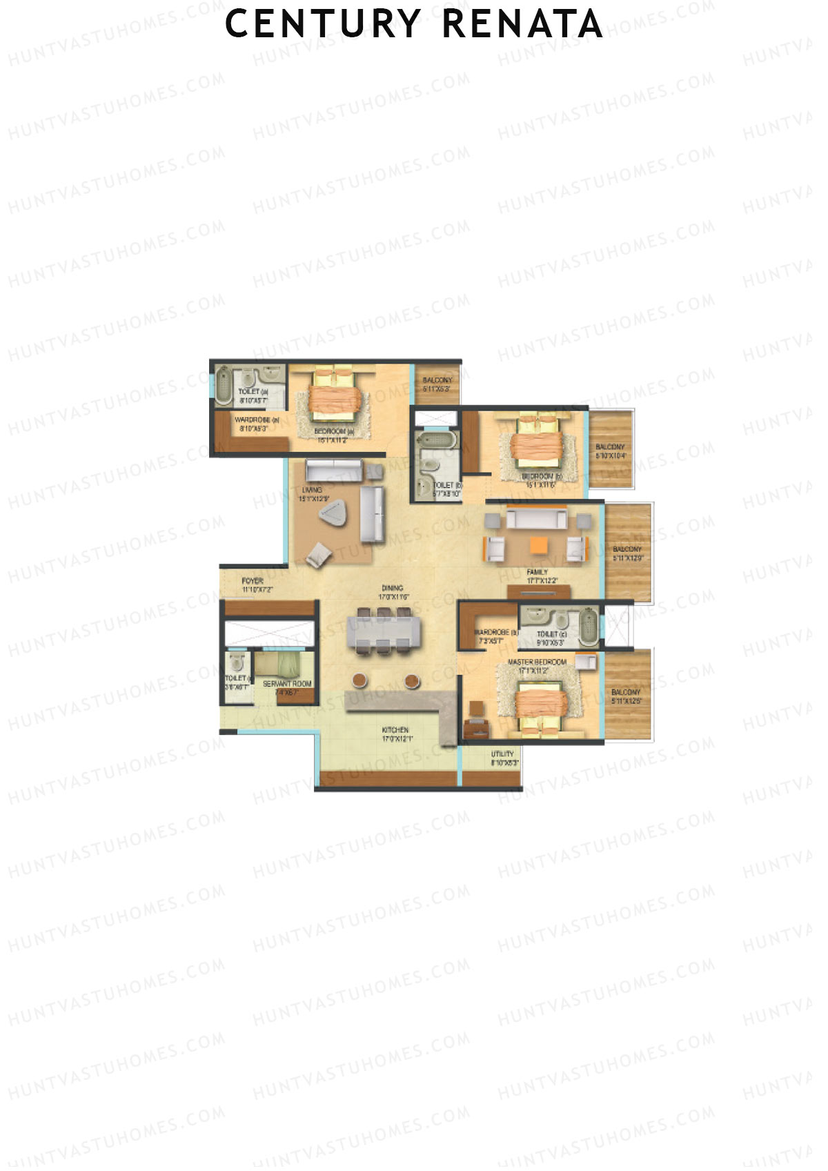 Century Renata Tower 1 Unit 2 Floor Plan