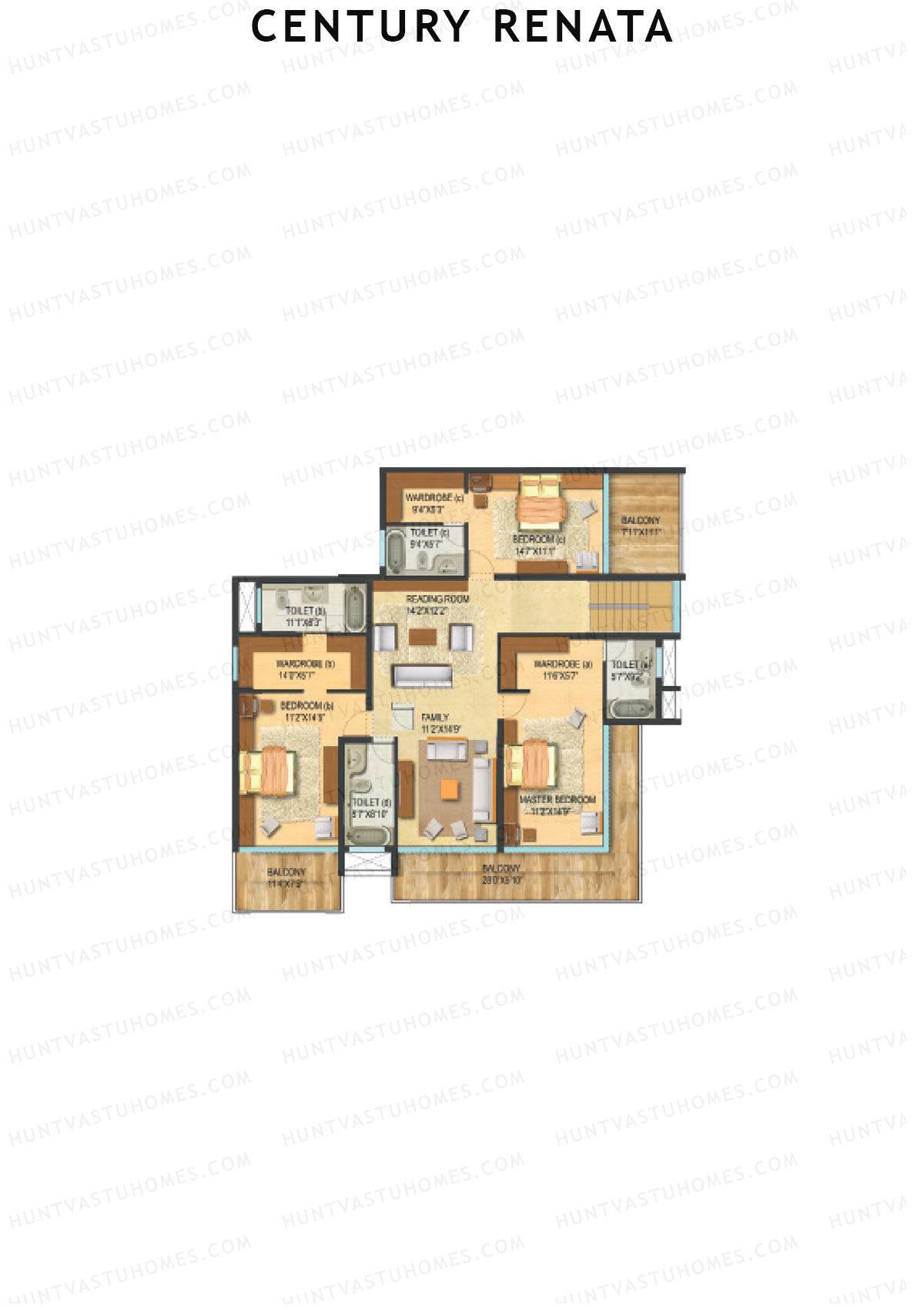 Century Renata Tower 1 Unit 3 (Duplex ) Floor Plan
