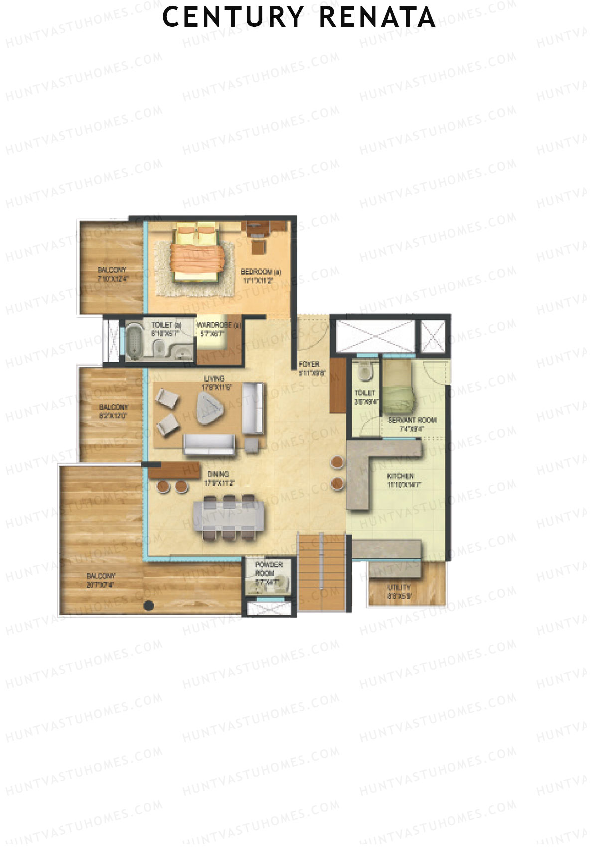 Century Renata Tower 1 Unit 7 (Duplex ) Floor Plan