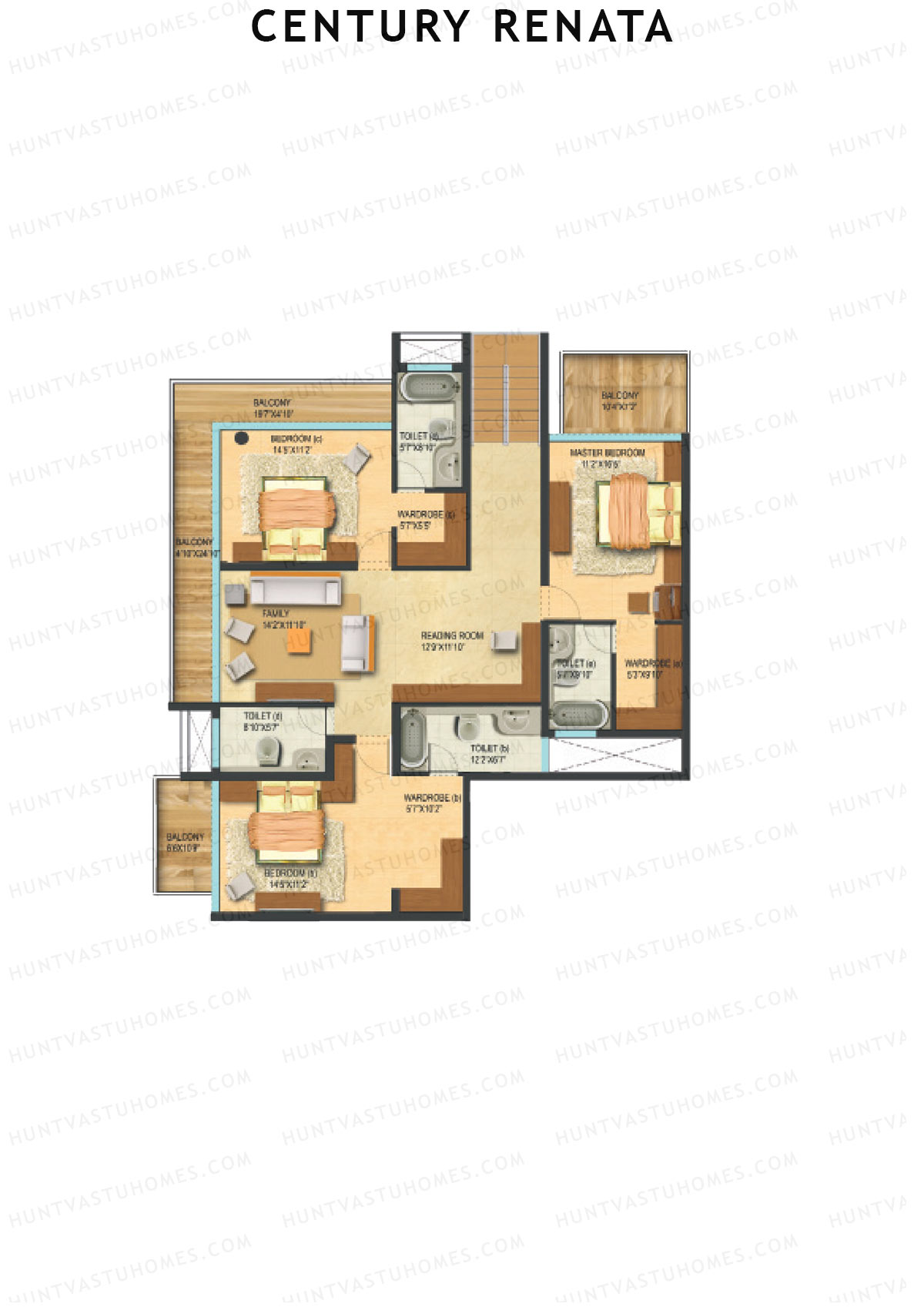 Century Renata Tower 1 Unit 8 (Duplex ) Floor Plan