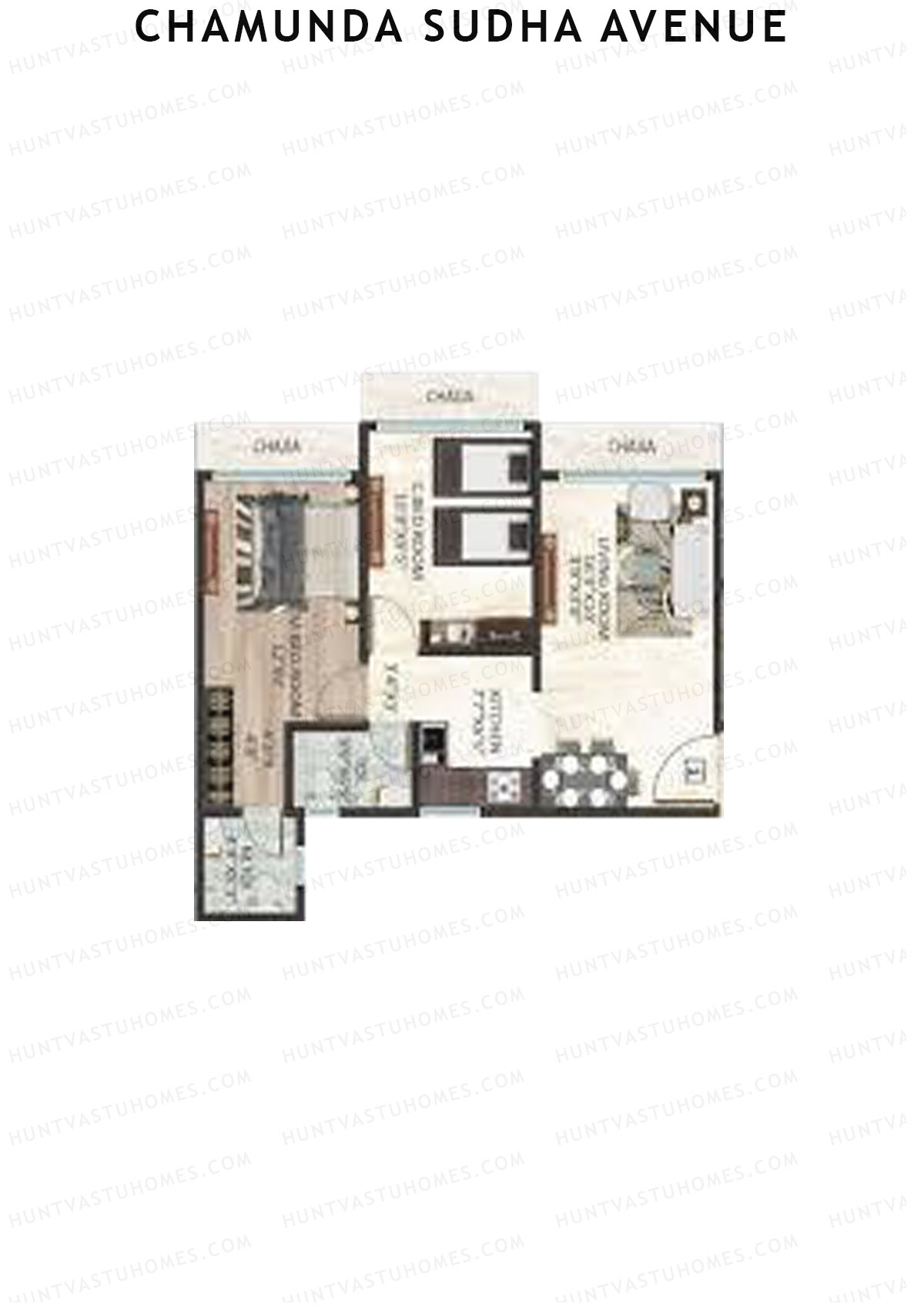 Chamunda Sudha Avenue Wing A Unit 1 Floor Plan