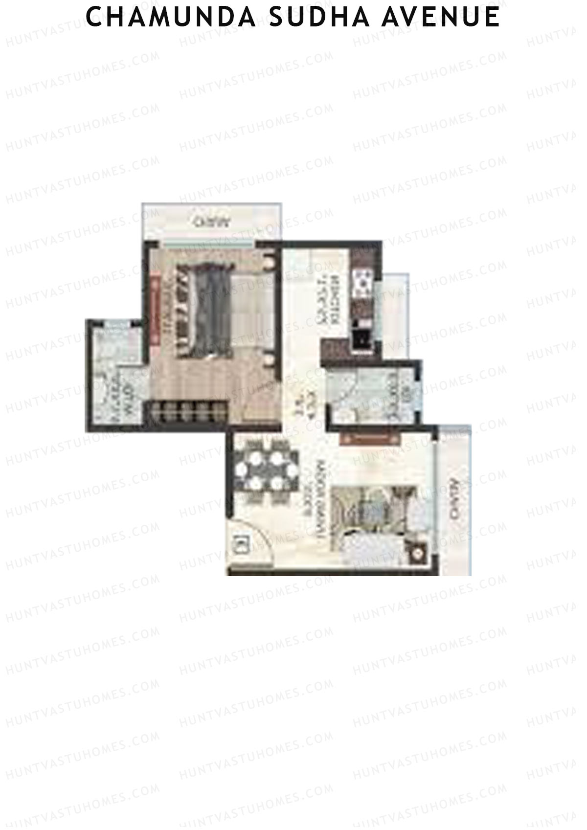 Chamunda Sudha Avenue Wing A Unit 2 Floor Plan