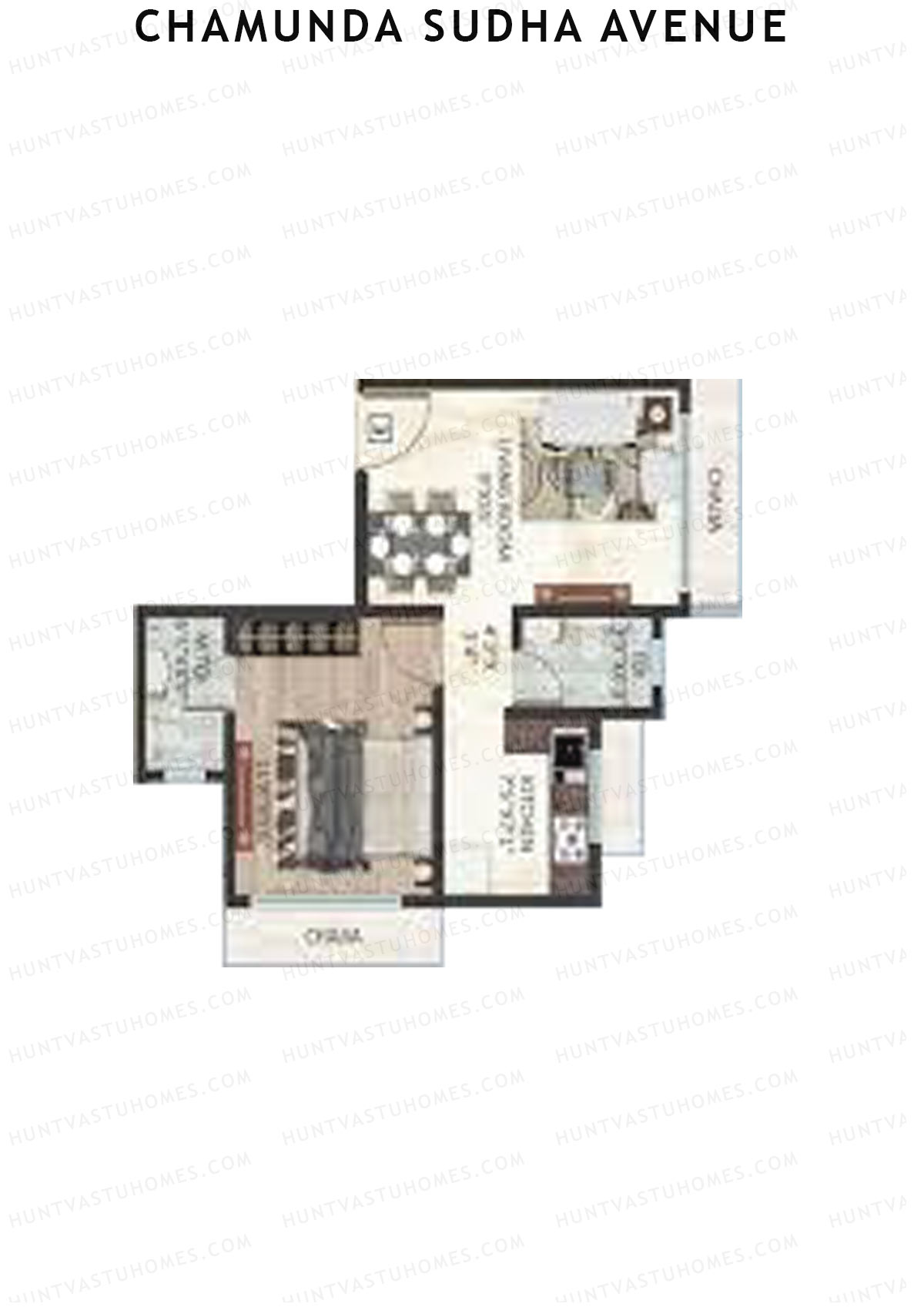 Chamunda Sudha Avenue Wing A Unit 3 Floor Plan