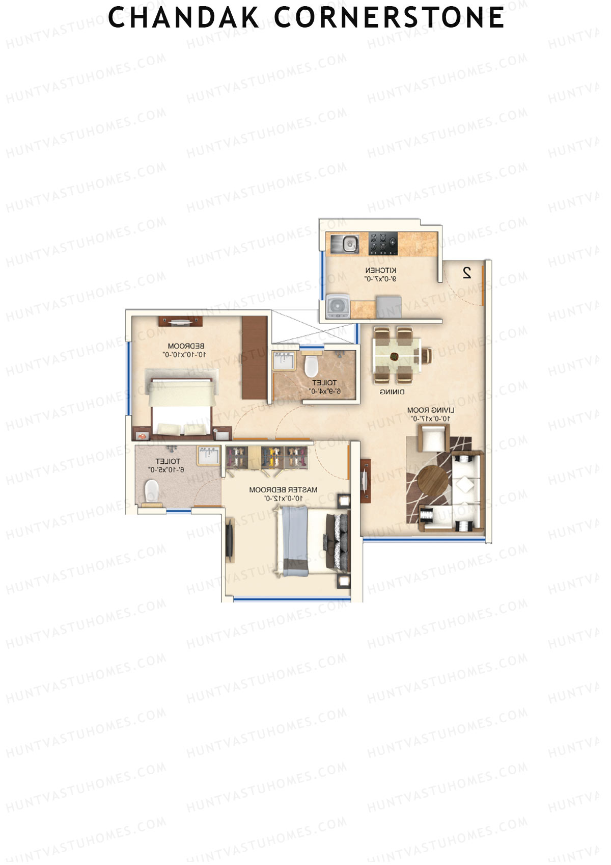 Chandak Cornerstone Block A Unit 3 Floor Plan
