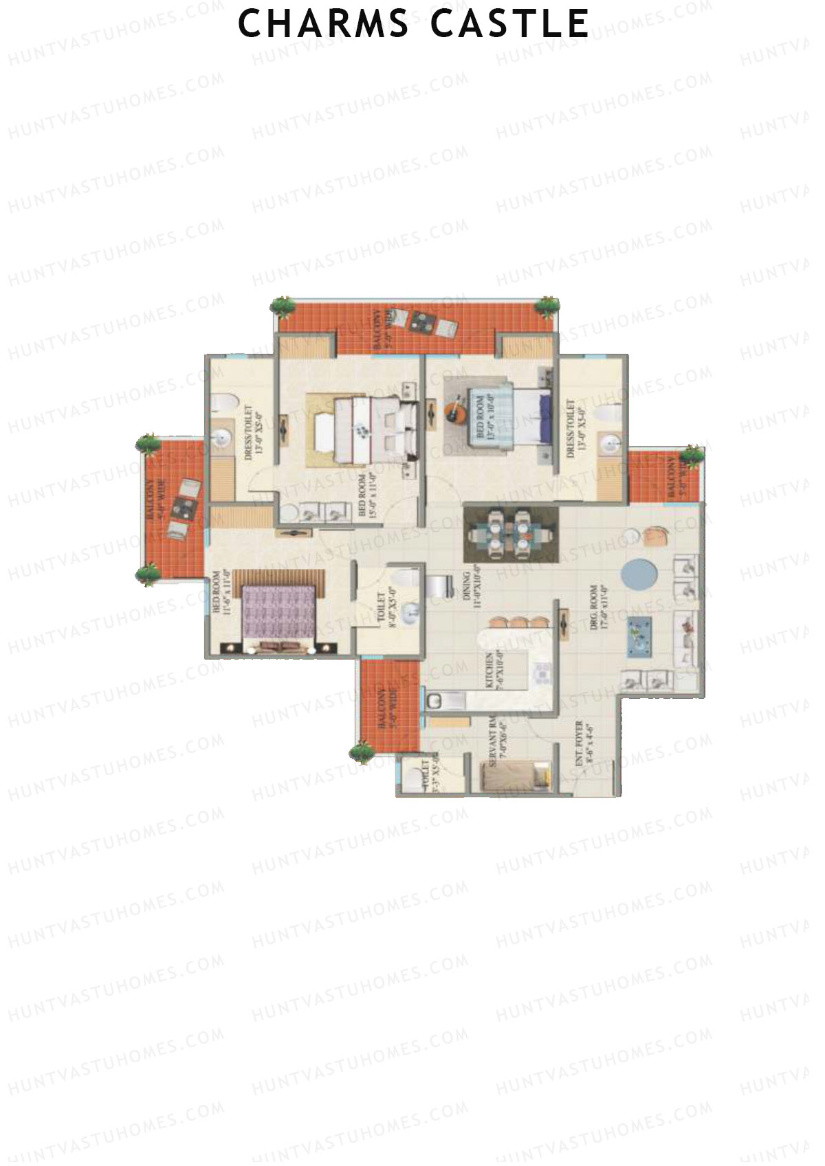 Charms Castle Tower A Unit 1 Floor Plan