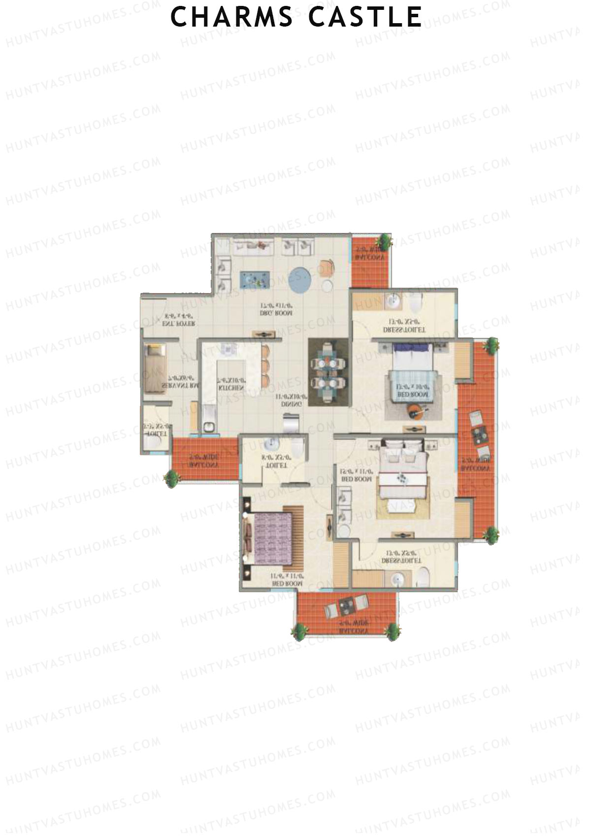 Charms Castle Tower A Unit 3 Floor Plan