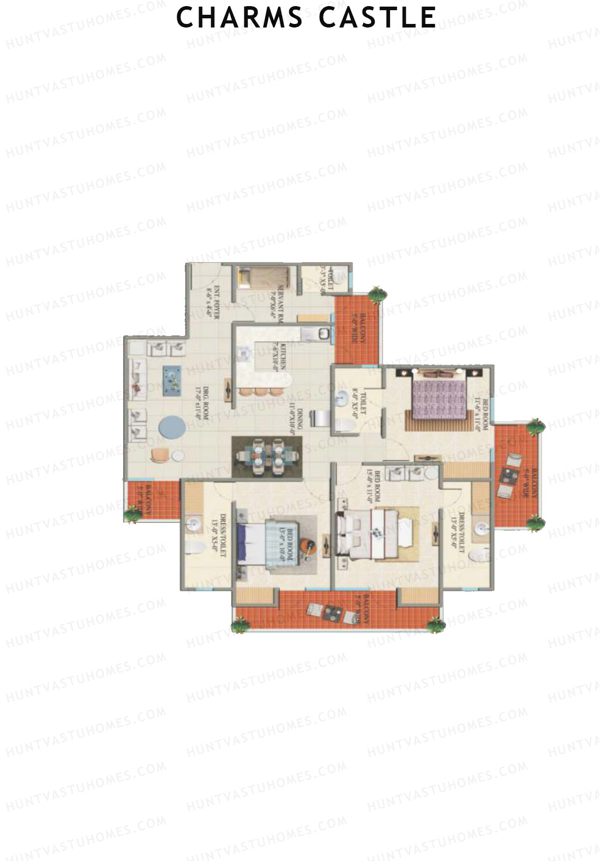 Charms Castle Tower A Unit 4 Floor Plan