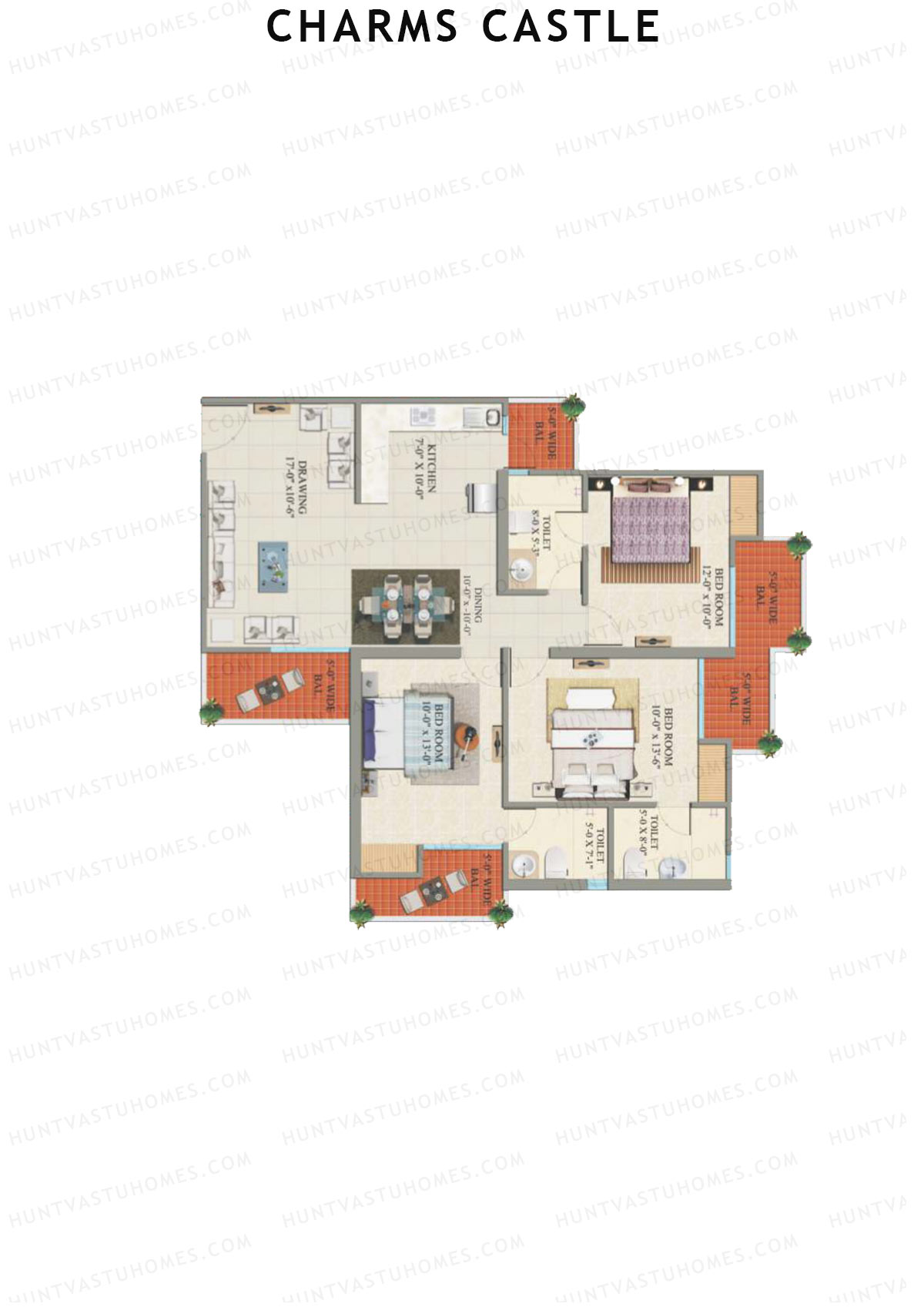 Charms Castle Tower B Unit 4 Floor Plan