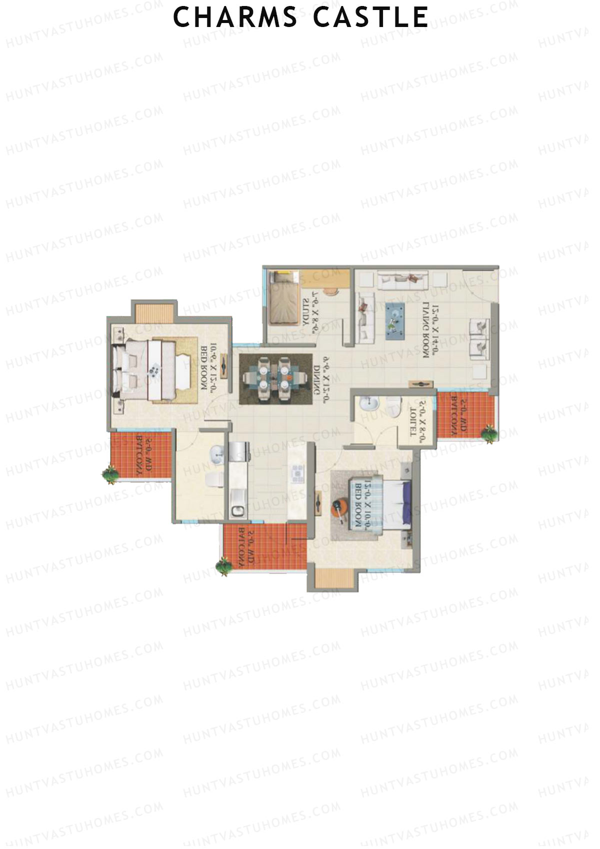 Charms Castle Tower B Unit 5 Floor Plan