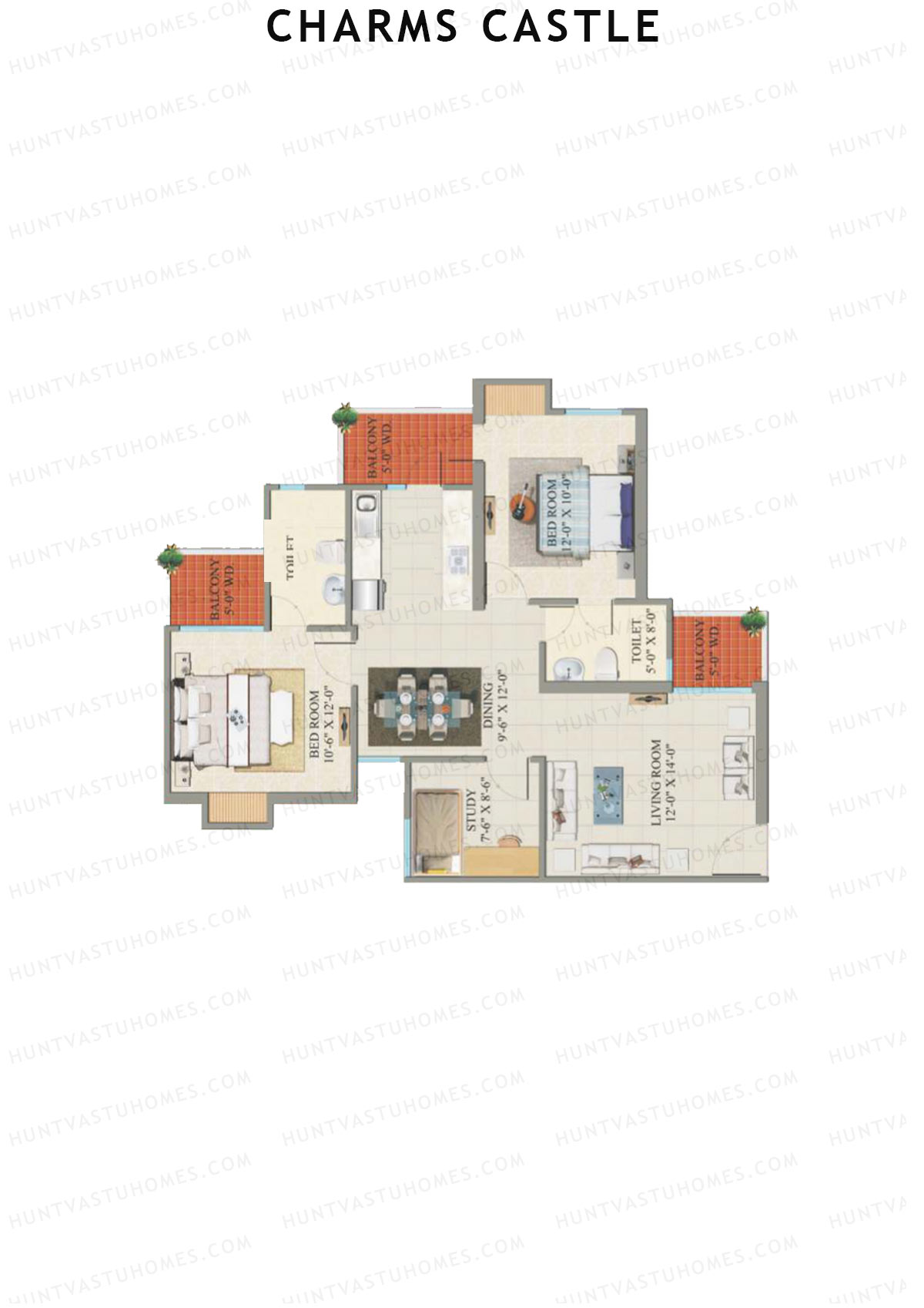 Charms Castle Tower B Unit 6 Floor Plan