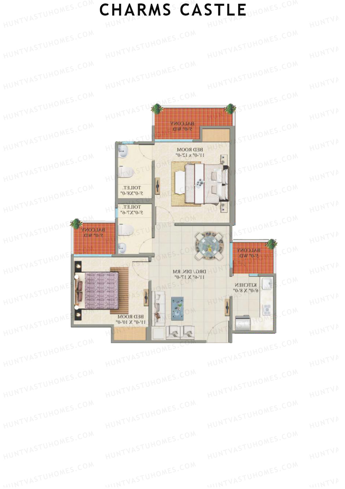Charms Castle Tower C Unit 1 Floor Plan