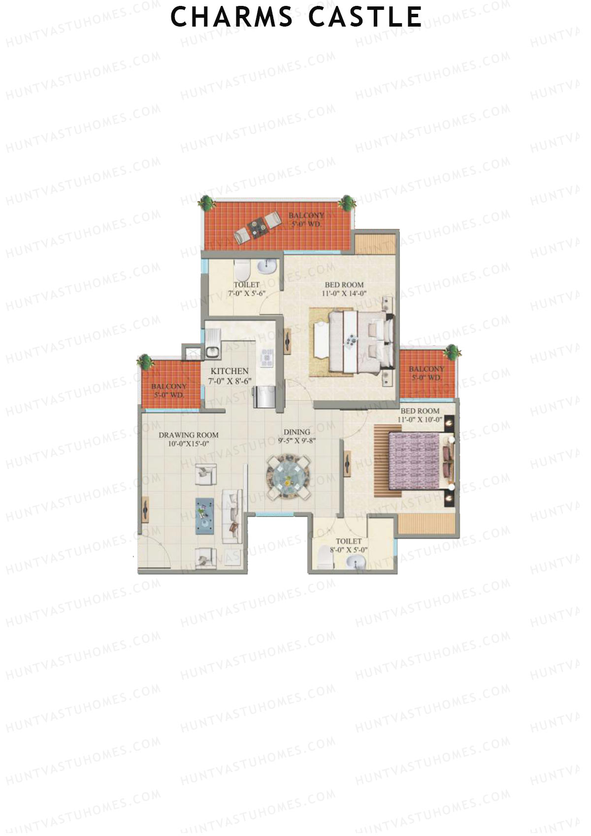 Charms Castle Tower C Unit 4 Floor Plan