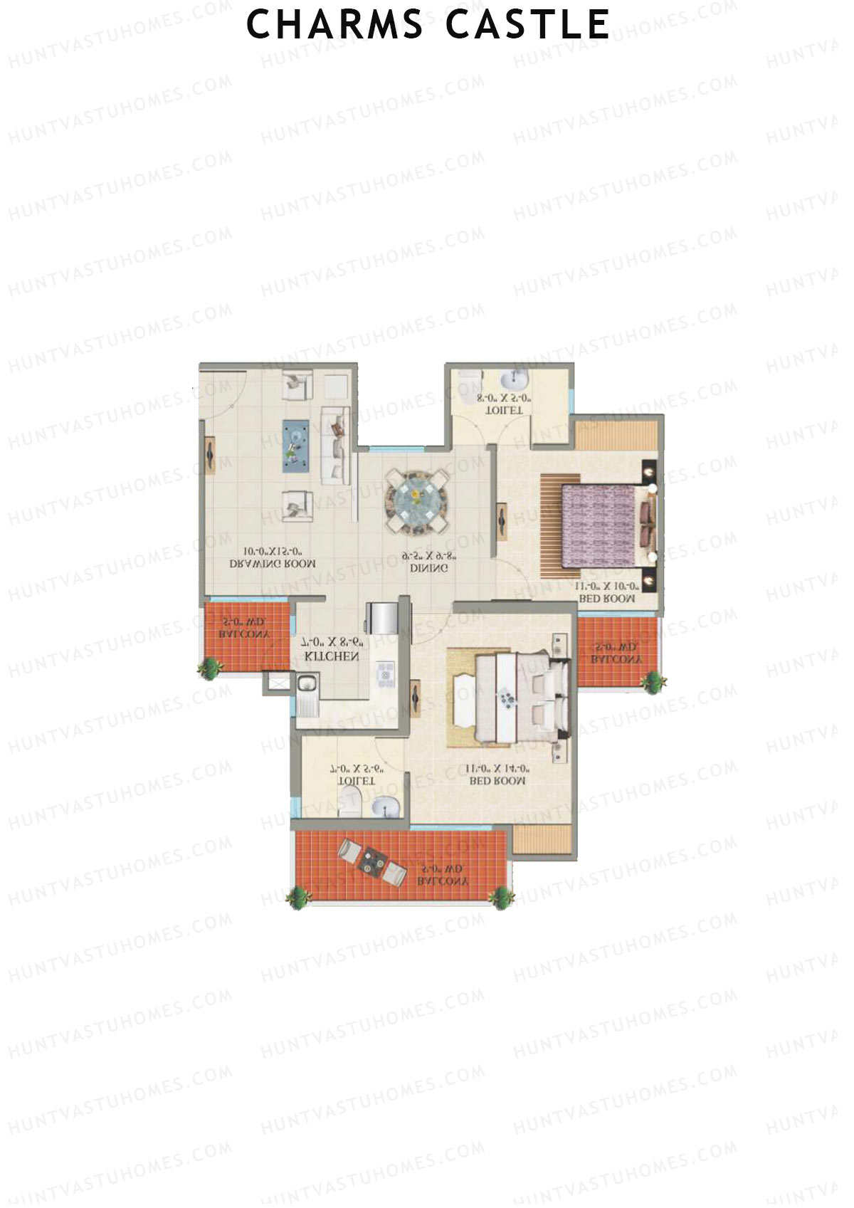 Charms Castle Tower C Unit 5 Floor Plan