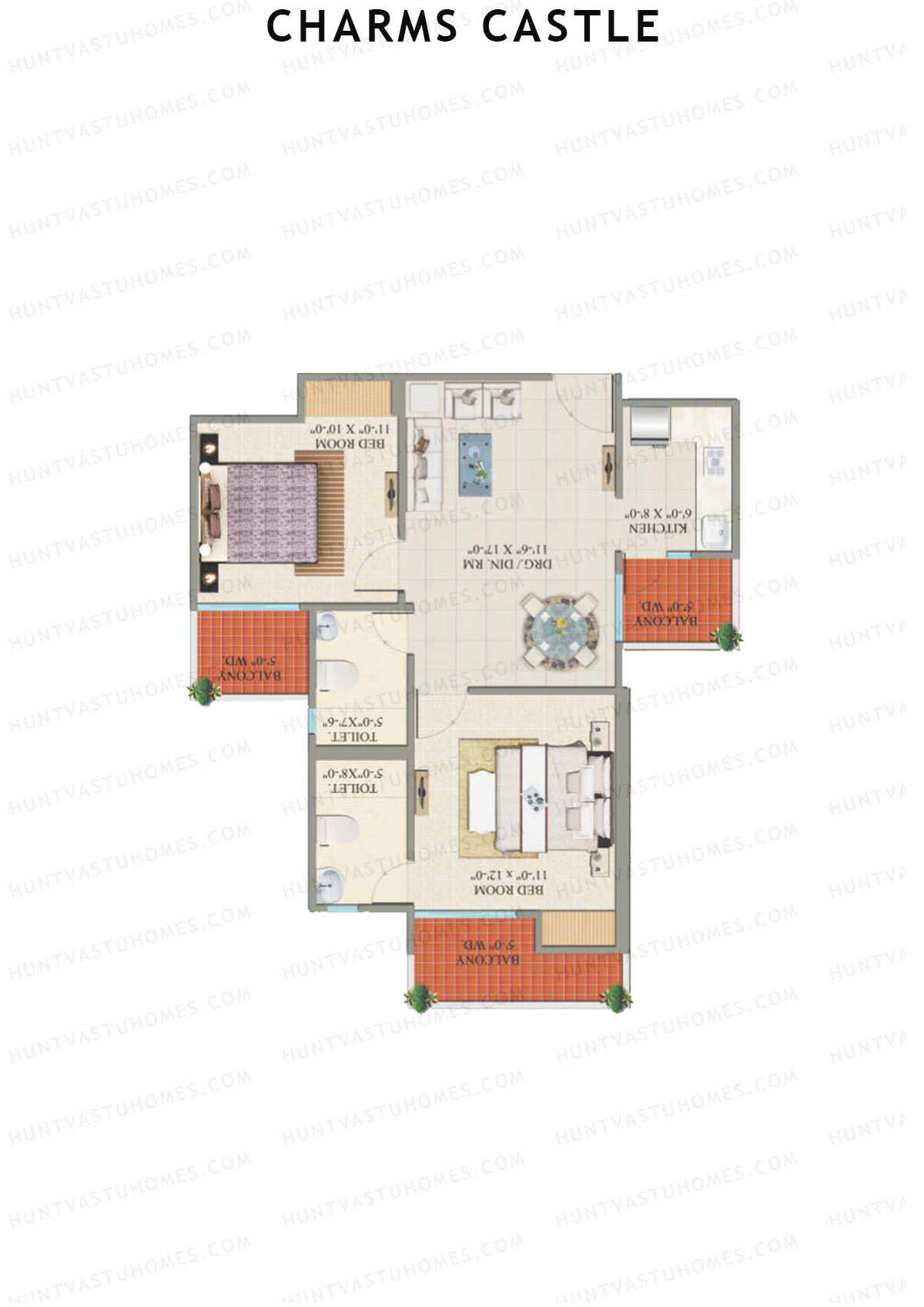 Charms Castle Tower C Unit 8 Floor Plan