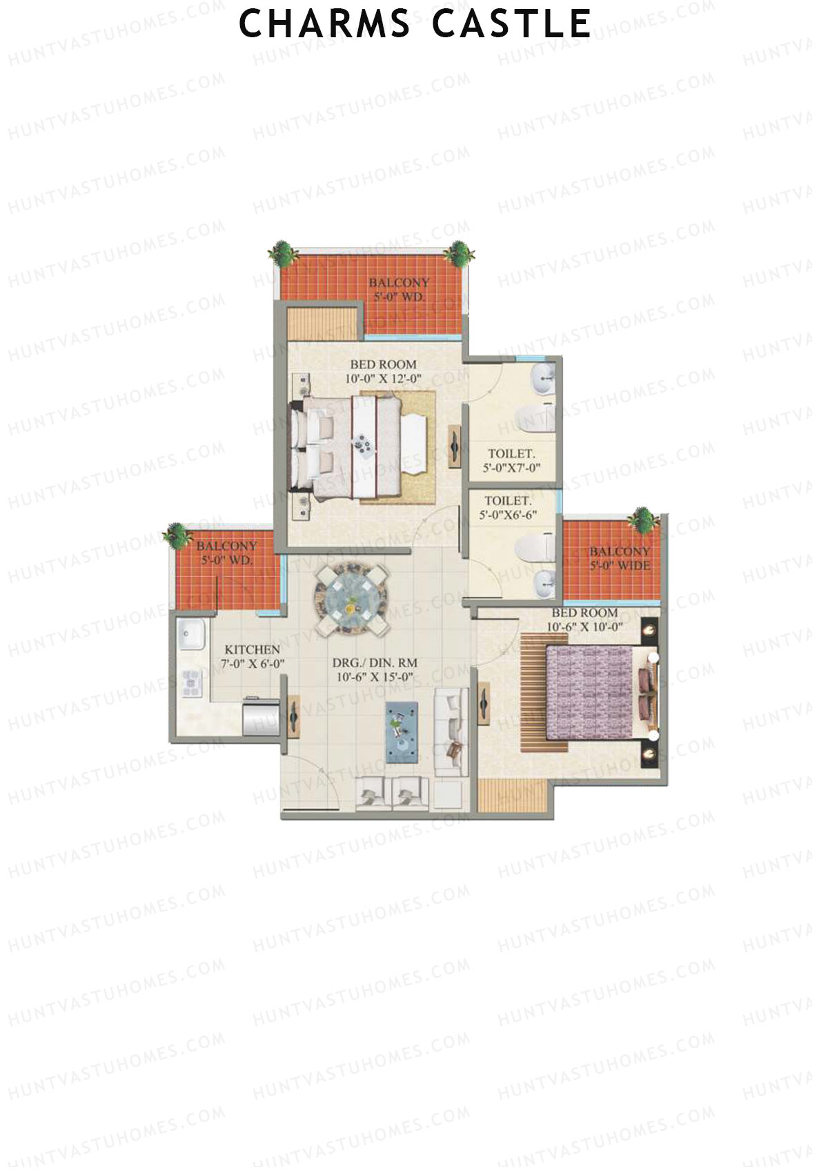 Charms Castle Tower D Unit 4 Floor Plan