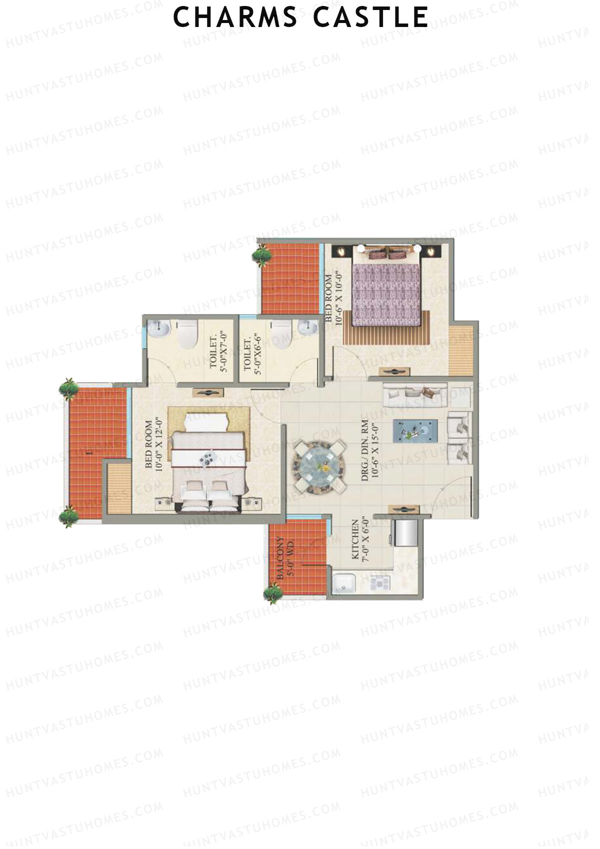 Charms Castle Tower D Unit 8 Floor Plan