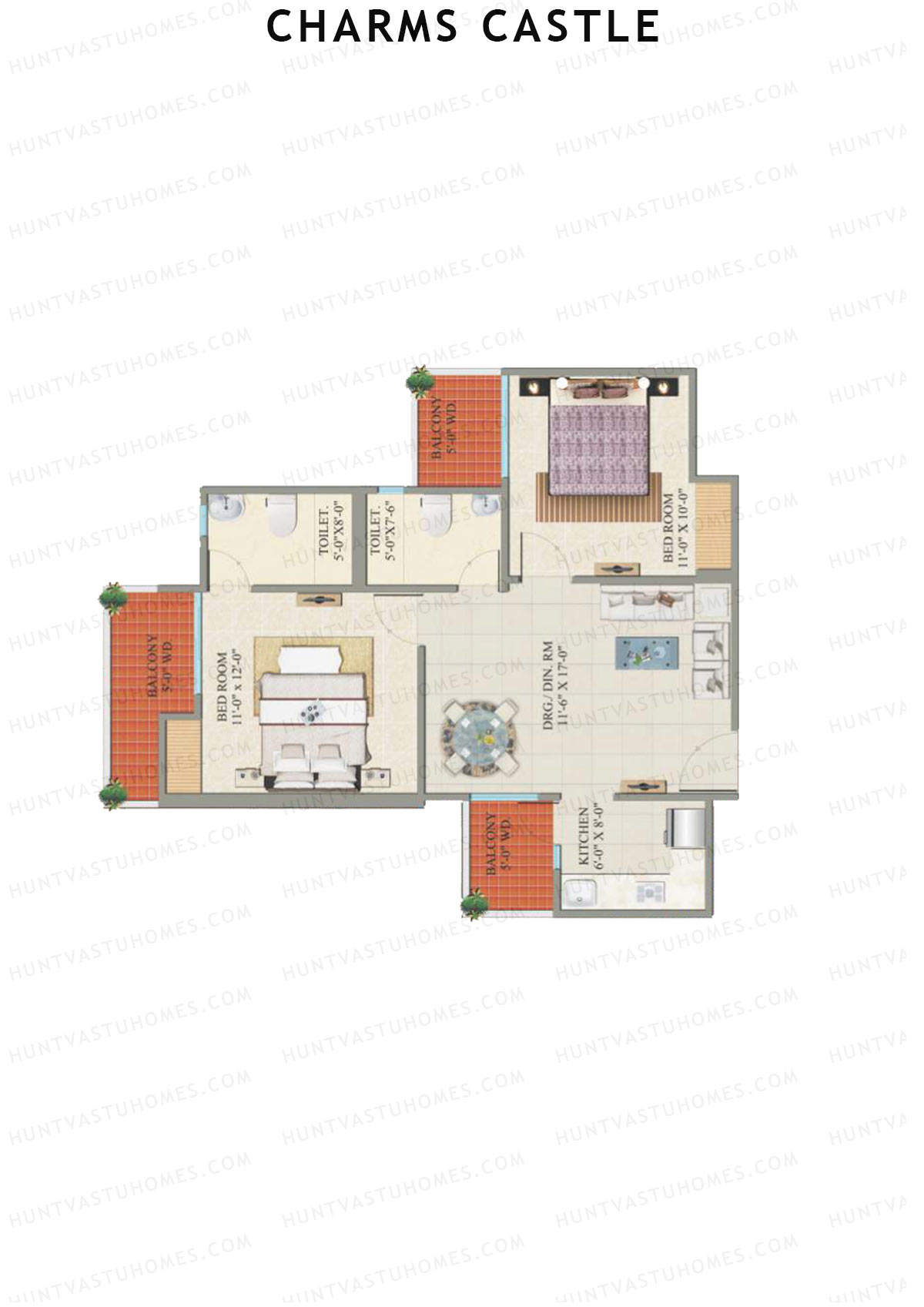 Charms Castle Tower D Unit 9 Floor Plan