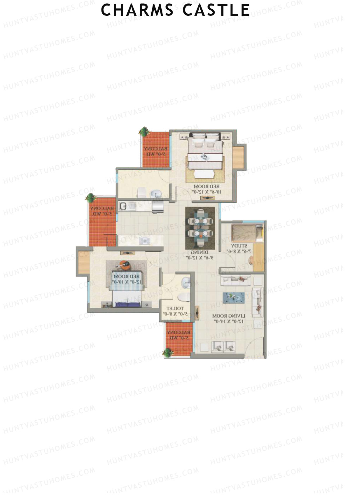 Charms Castle Tower E Unit 1 Floor Plan
