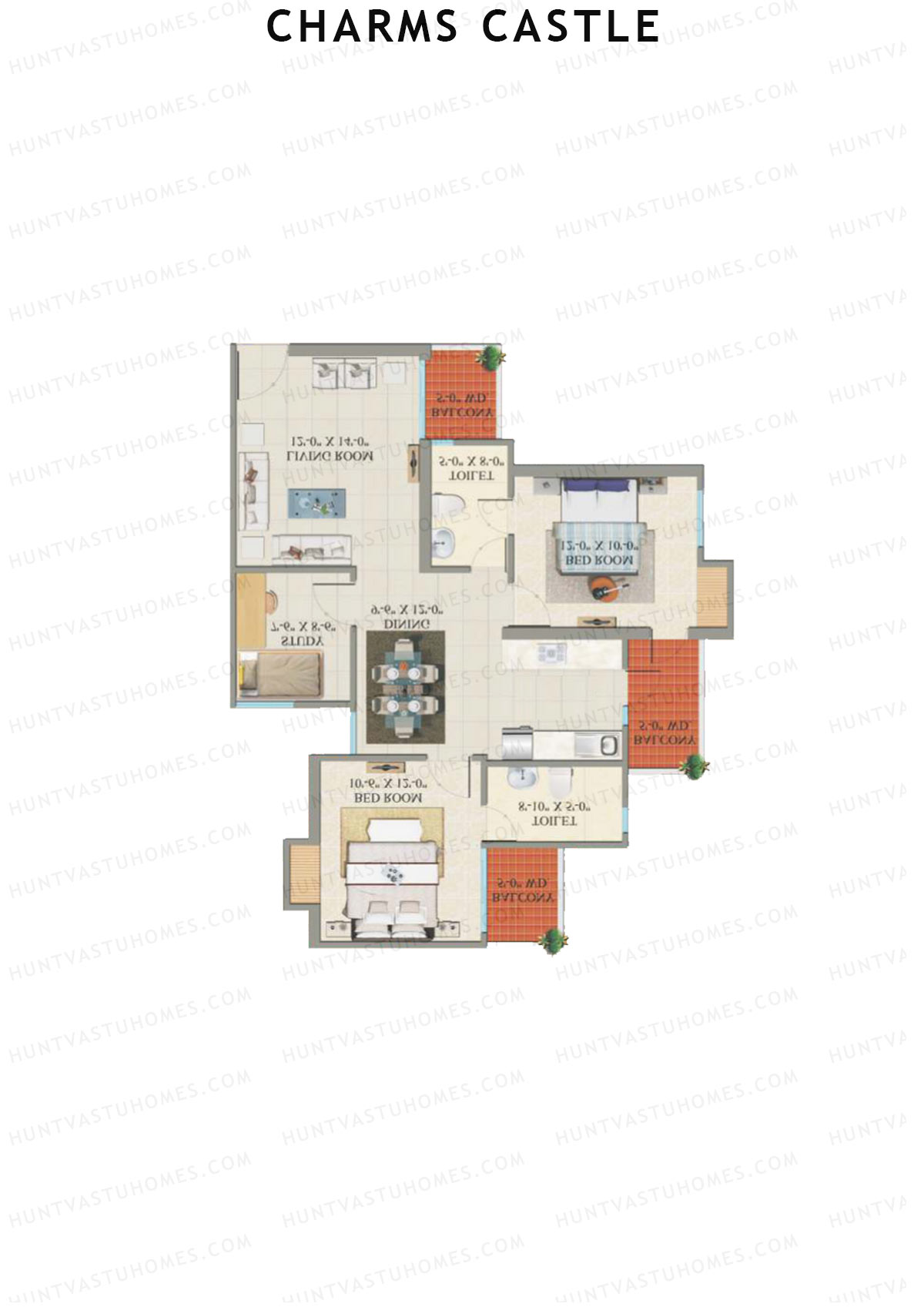 Charms Castle Tower E Unit 5 Floor Plan