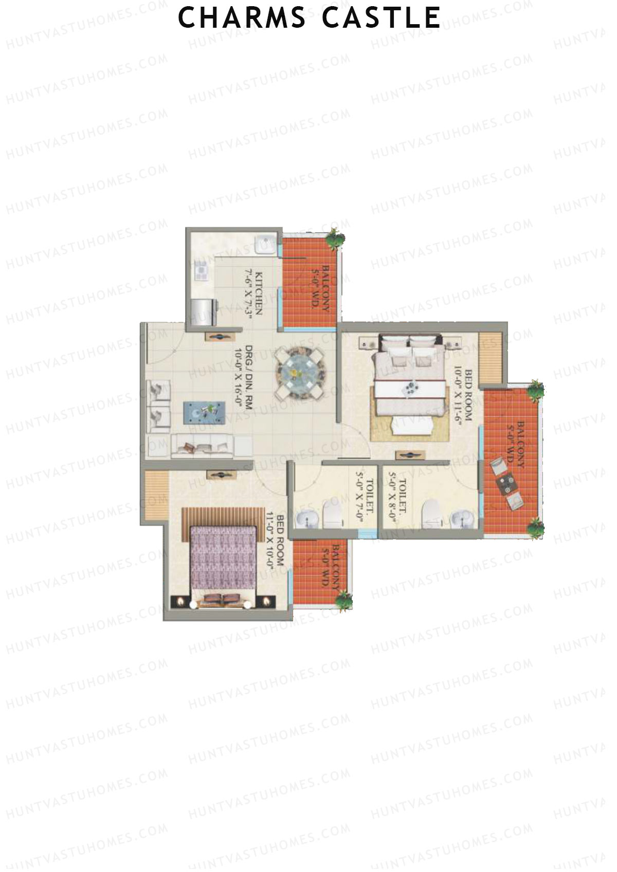 Charms Castle Tower G Unit 3 Floor Plan