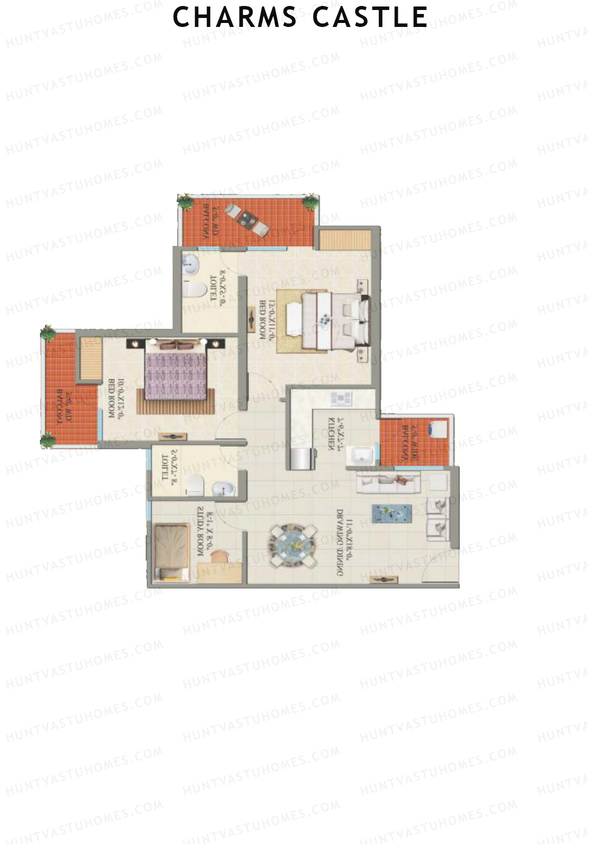 Charms Castle Tower G Unit 6 Floor Plan