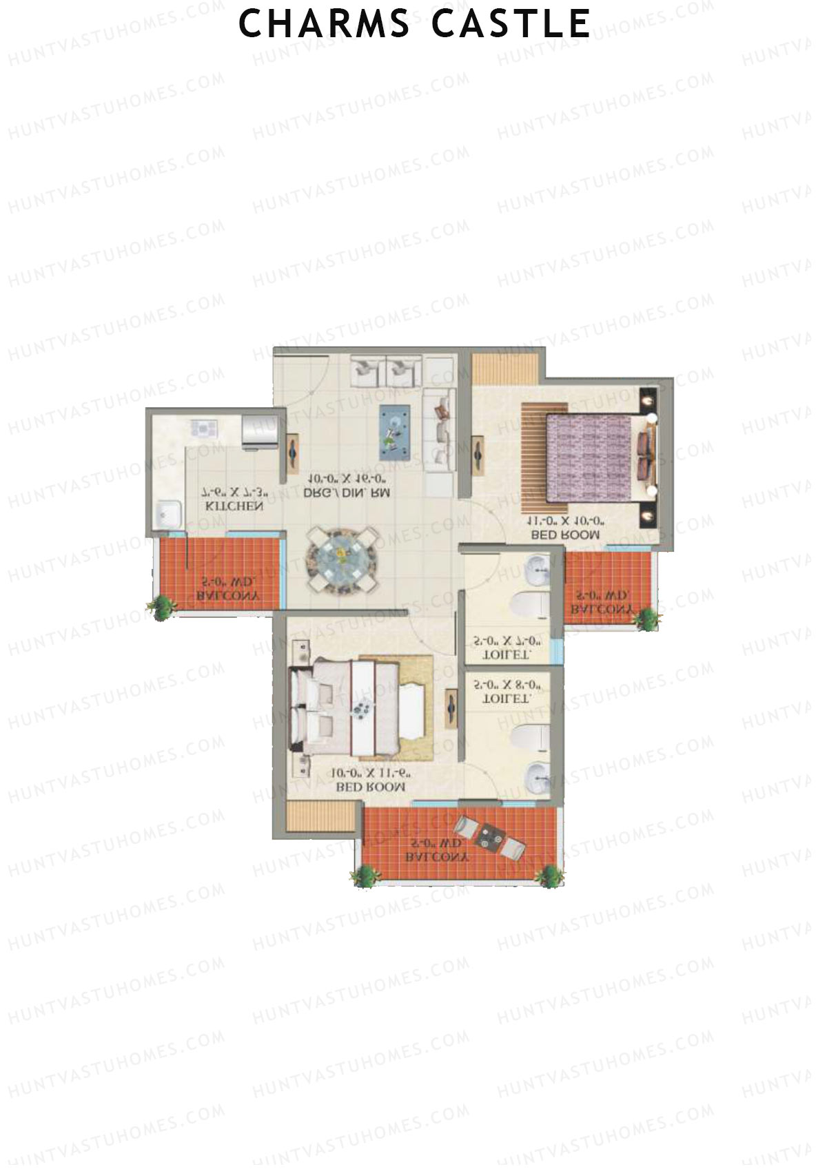 Charms Castle Tower H1 Unit 6 Floor Plan