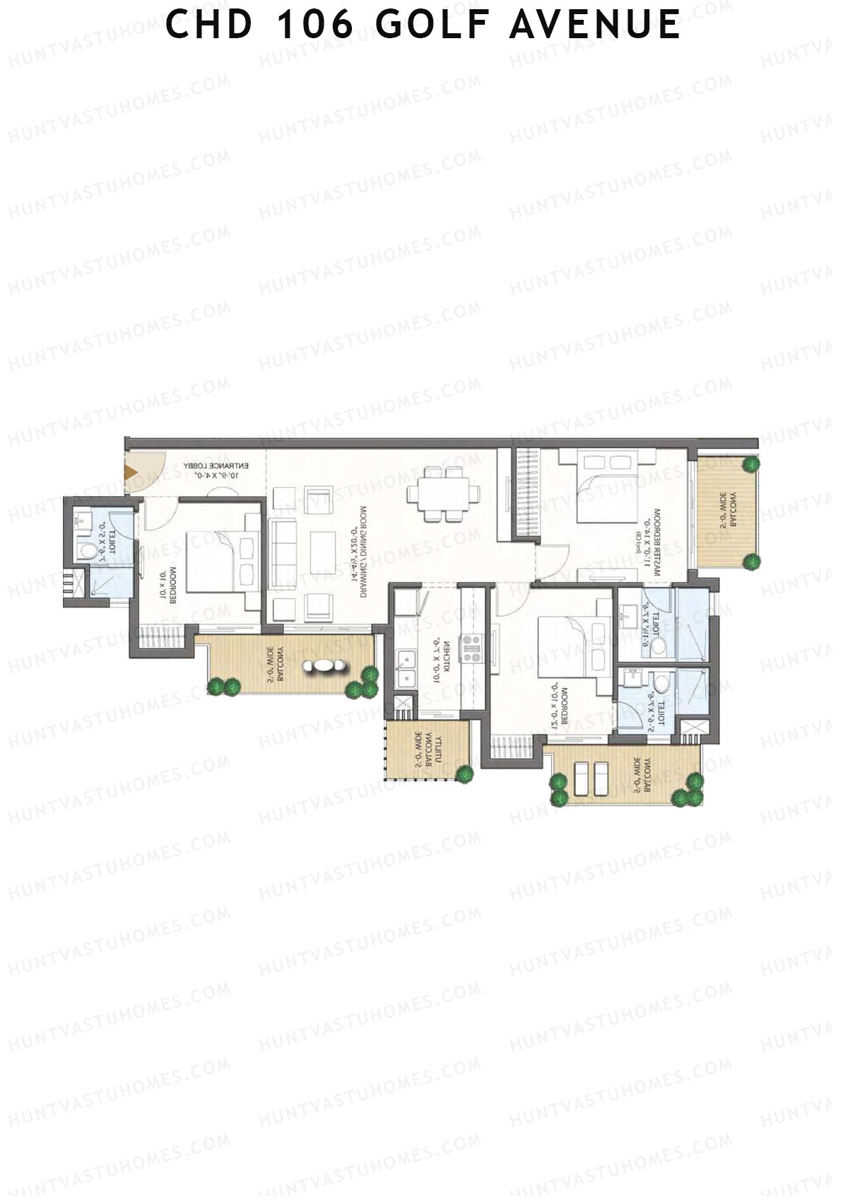 CHD 106 Golf Avenue Tower 2 Unit 4 Floor Plan