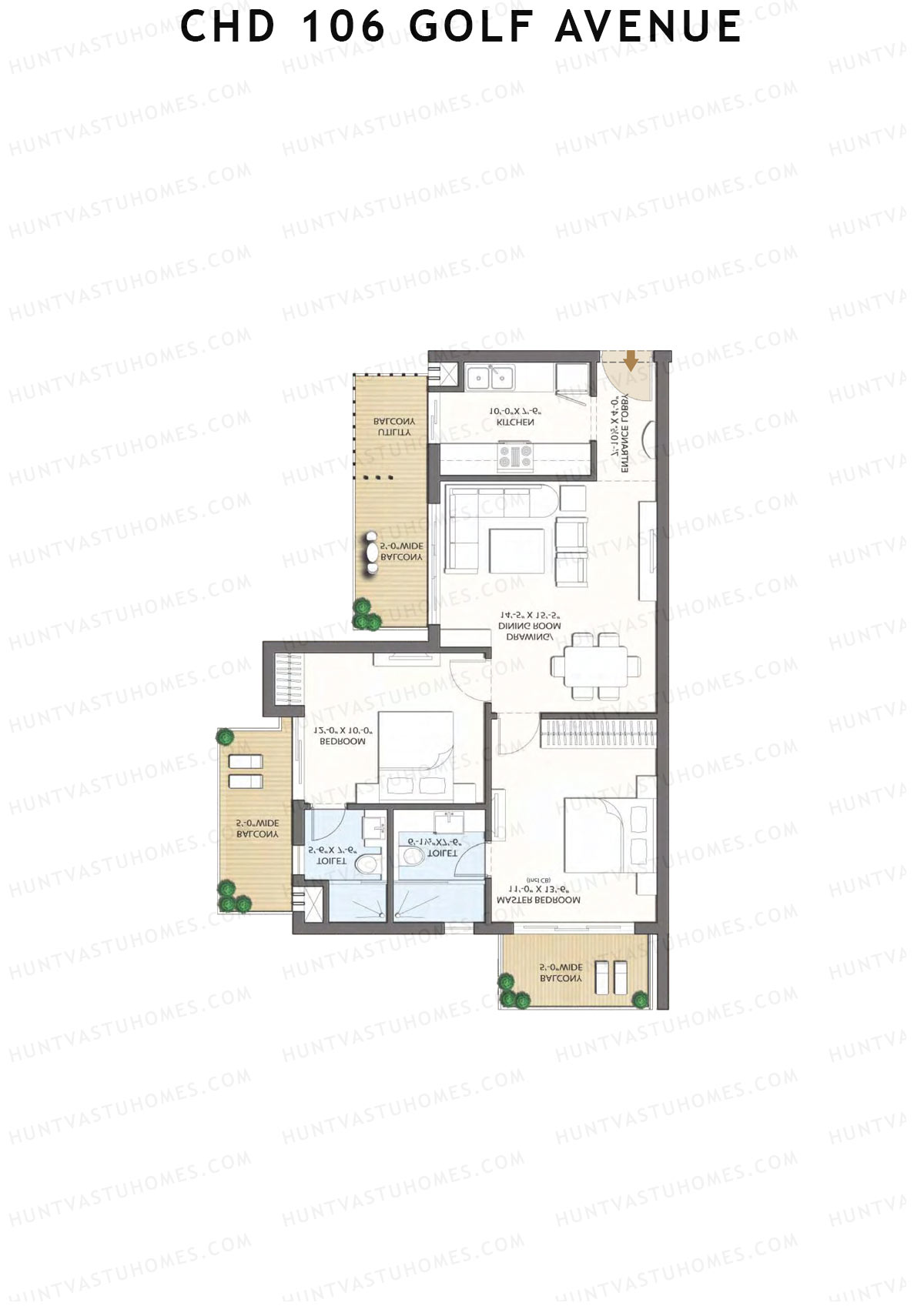 CHD 106 Golf Avenue Tower 7 Unit 2 Floor Plan
