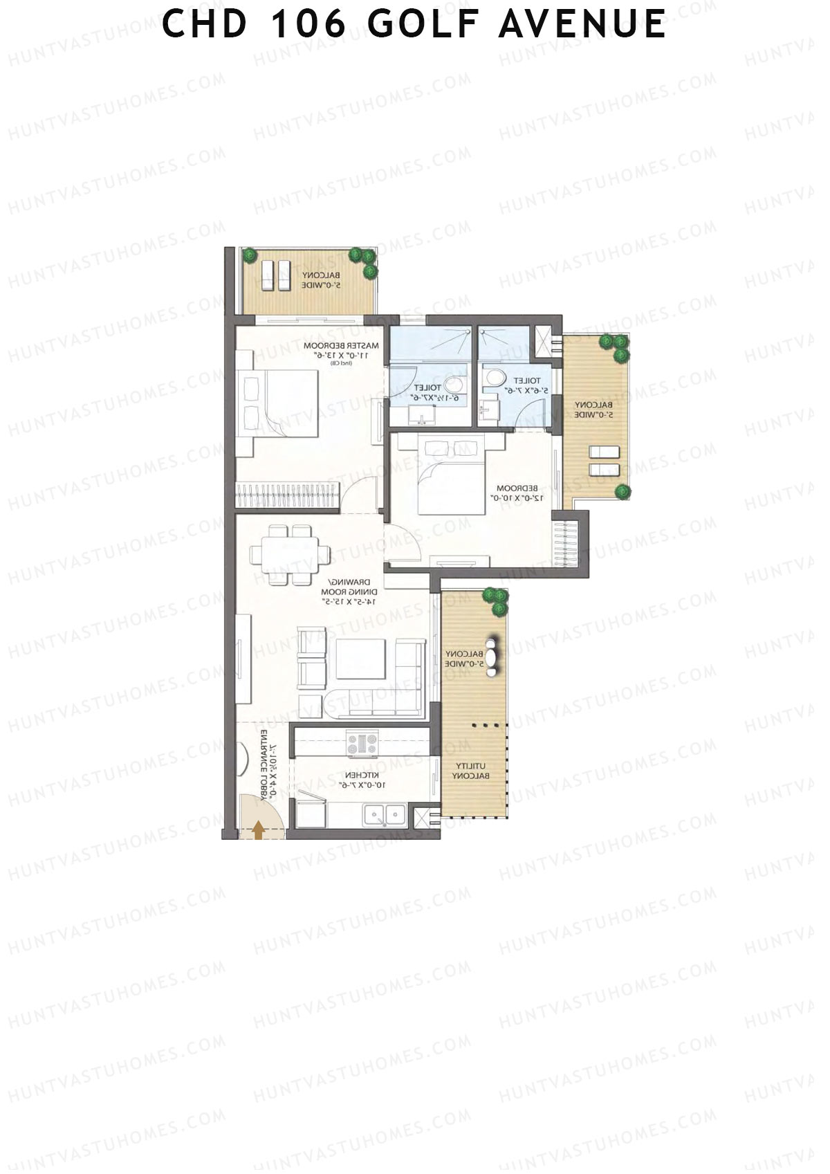 CHD 106 Golf Avenue Tower 7 Unit 4 Floor Plan