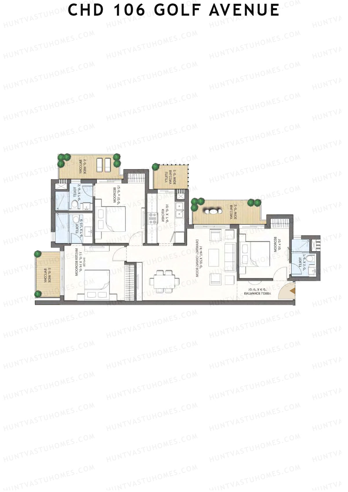 CHD 106 Golf Avenue Tower 7 Unit 4 Floor Plan