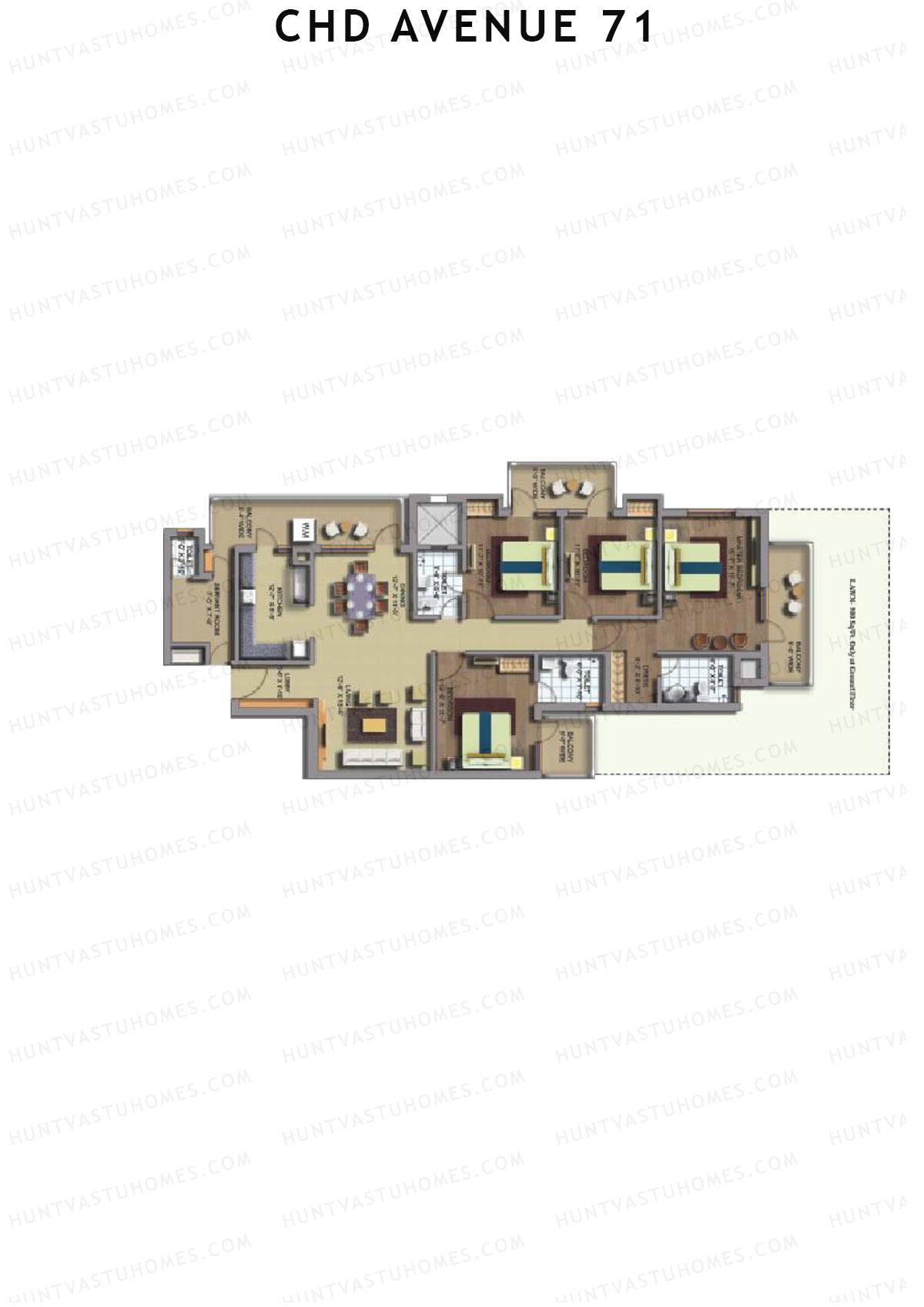 CHD Avenue 71 Tower 10 Unit 2 Floor Plan