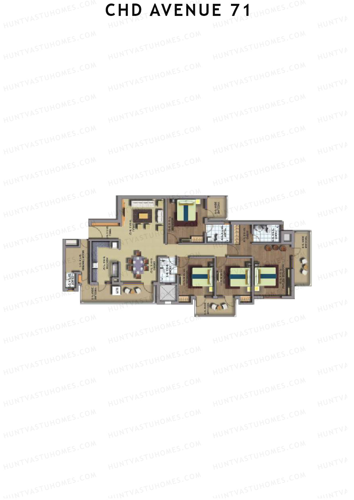CHD Avenue 71 Tower 10 Unit 3 Floor Plan