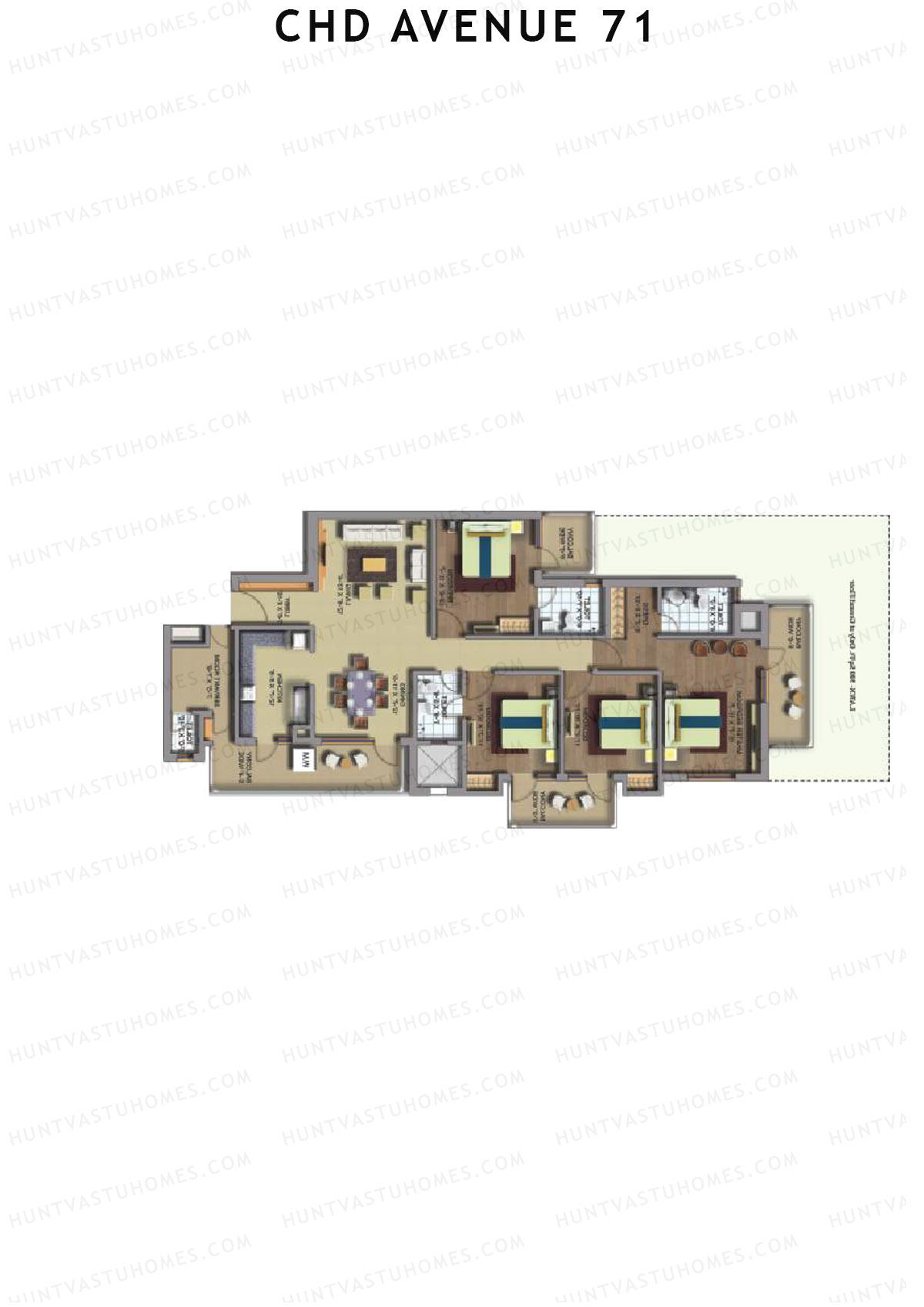 CHD Avenue 71 Tower 10 Unit 3 Floor Plan