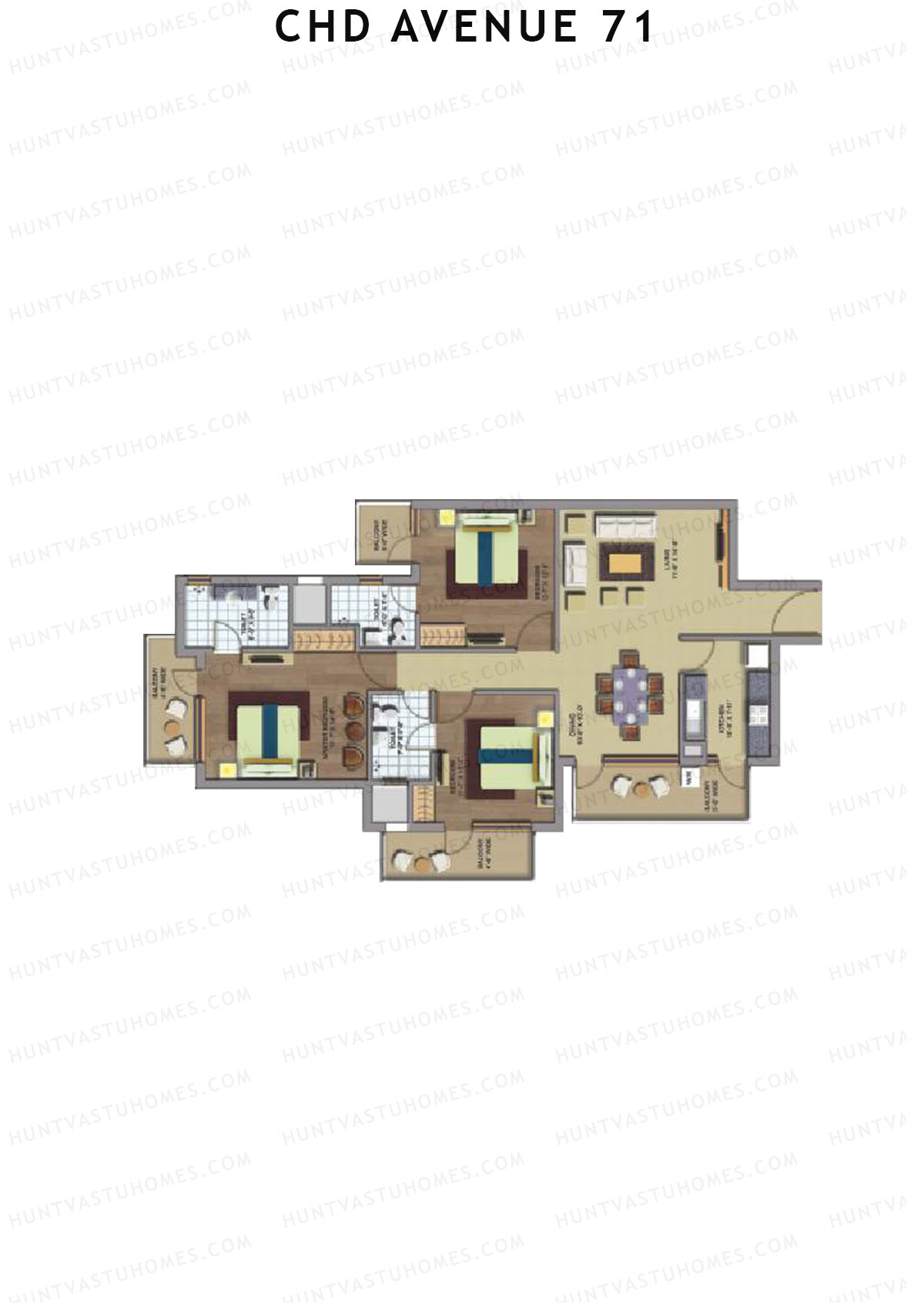 CHD Avenue 71 Tower 11 Unit 2 Floor Plan