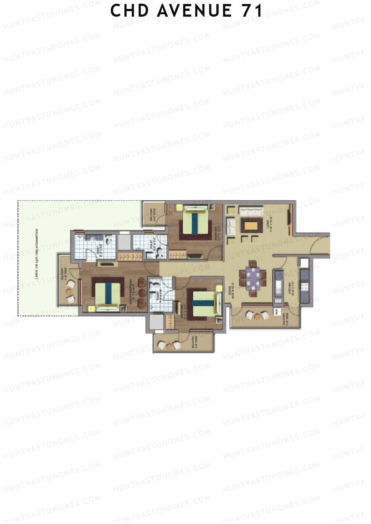 CHD Avenue 71 Tower 11 Unit 2 Floor Plan